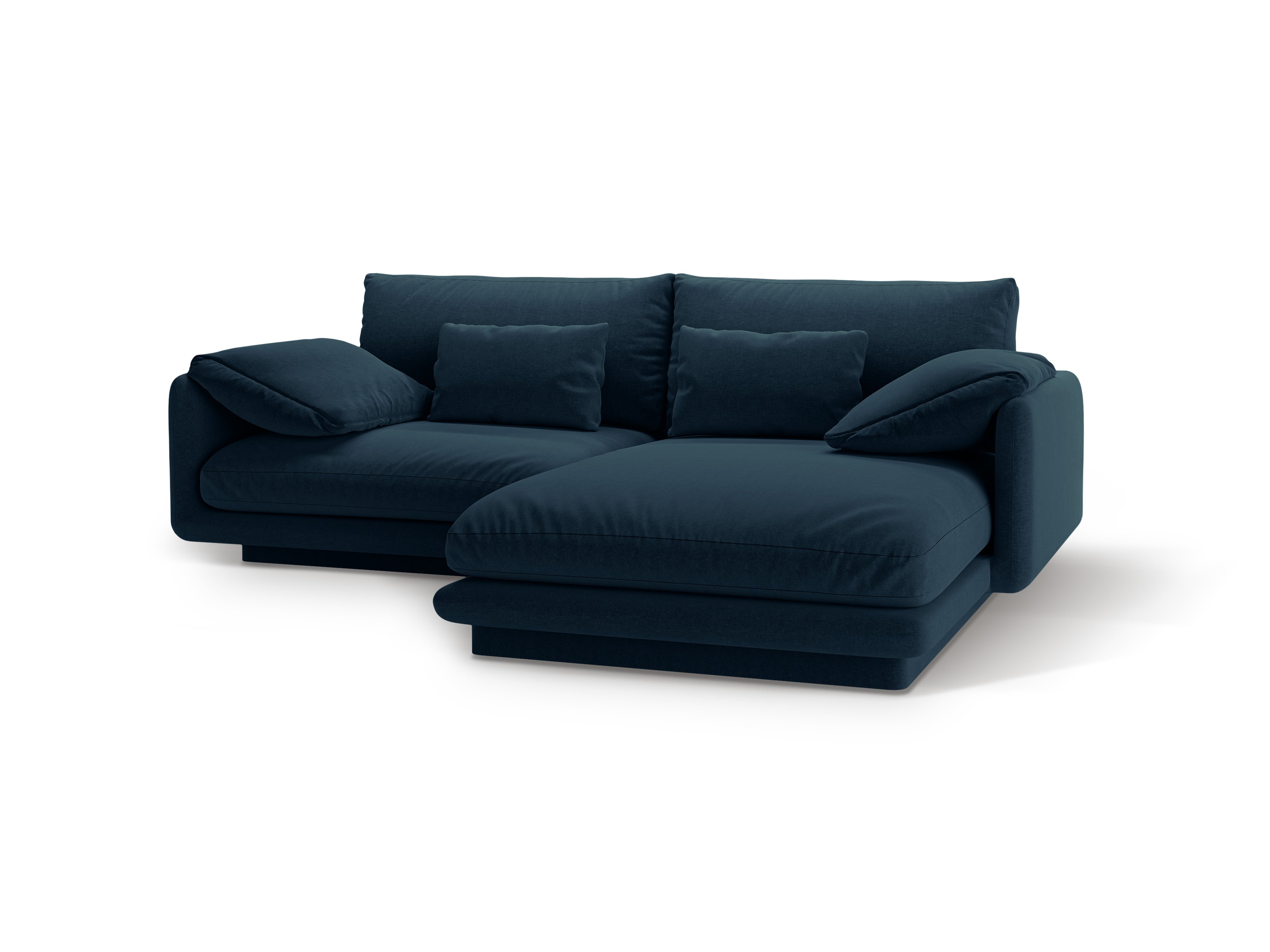 Pravostranný rohový gauč pro 3 osoby TORINO granátový