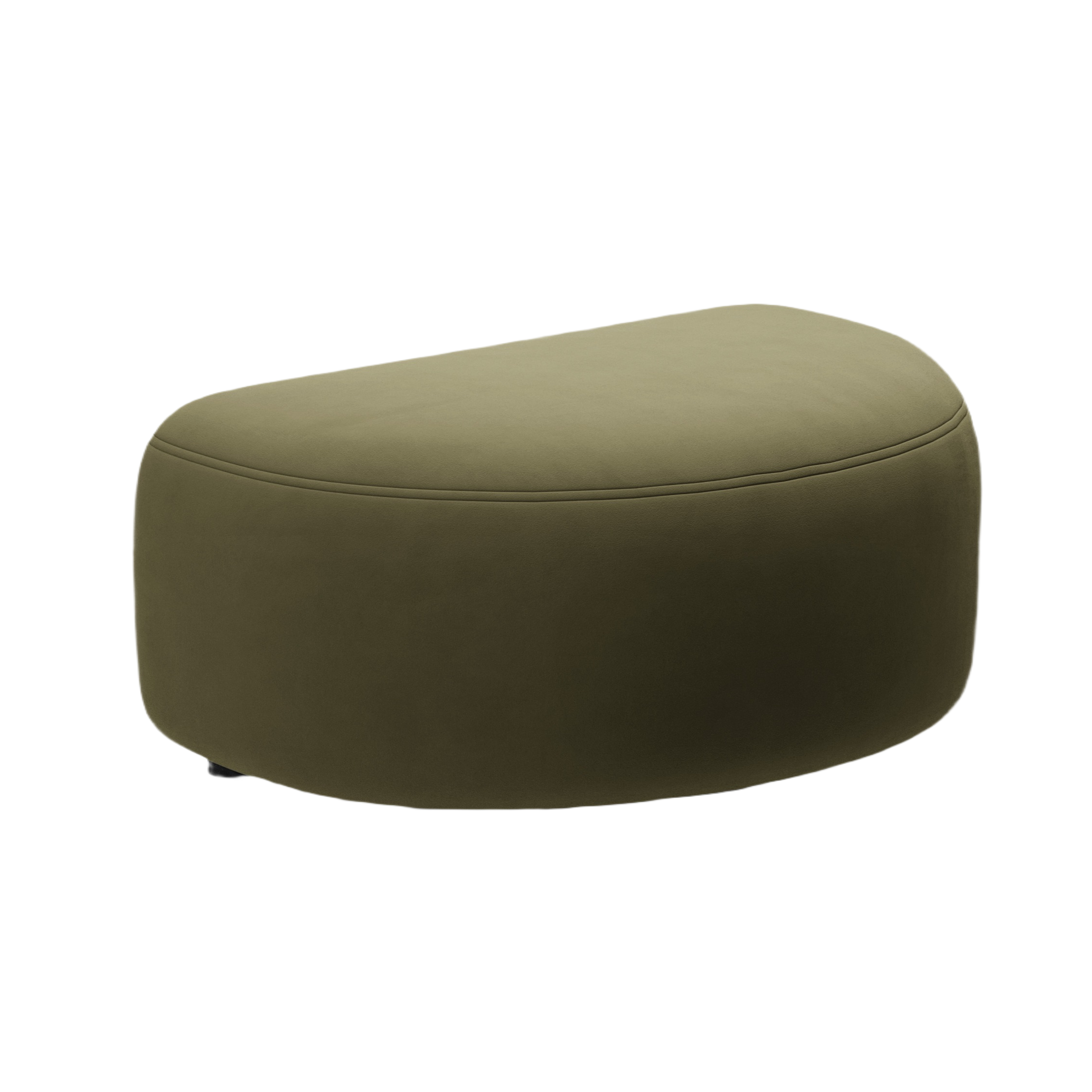 Velvet pouf KATE green