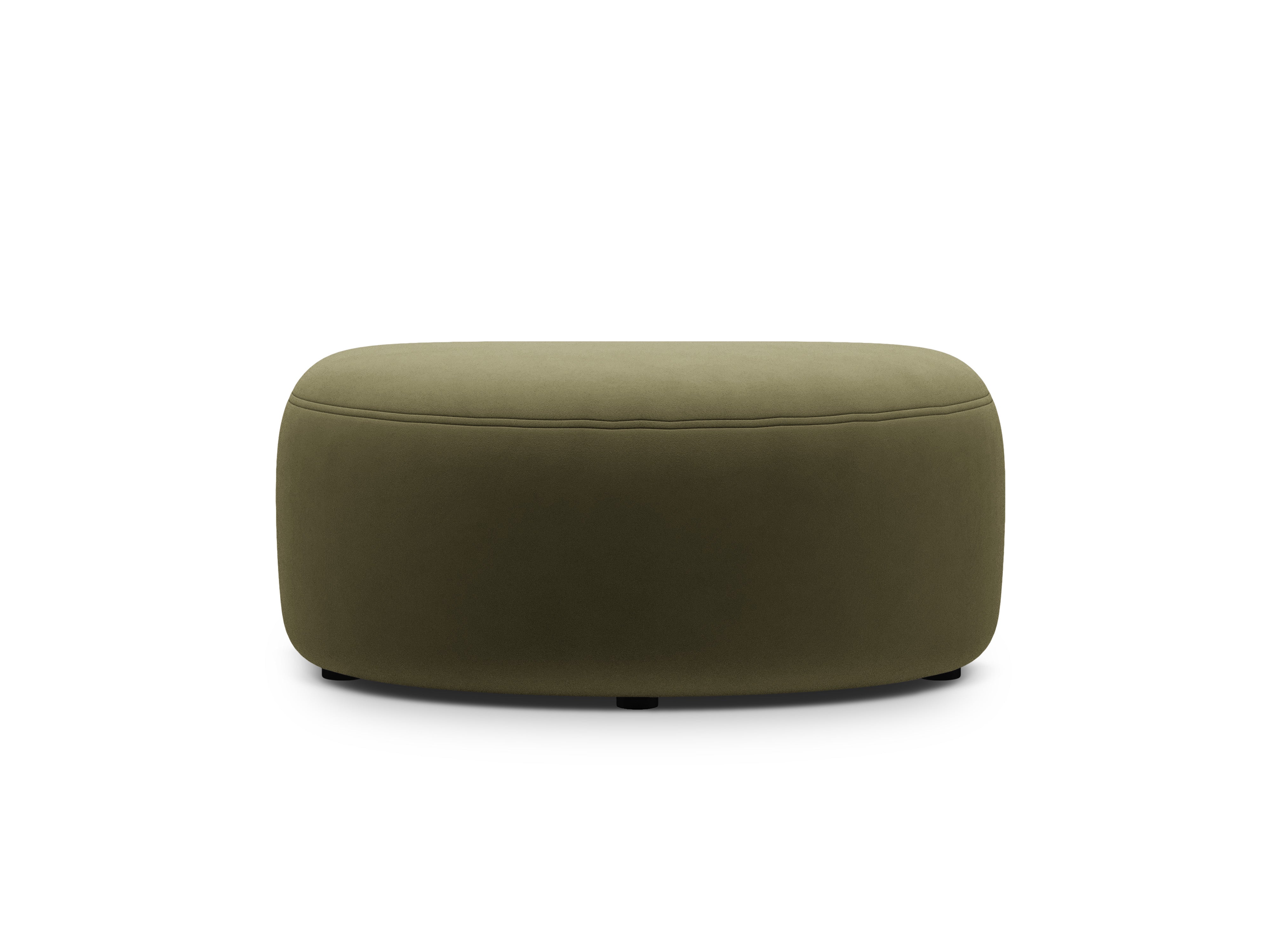 Velvet pouf KATE green