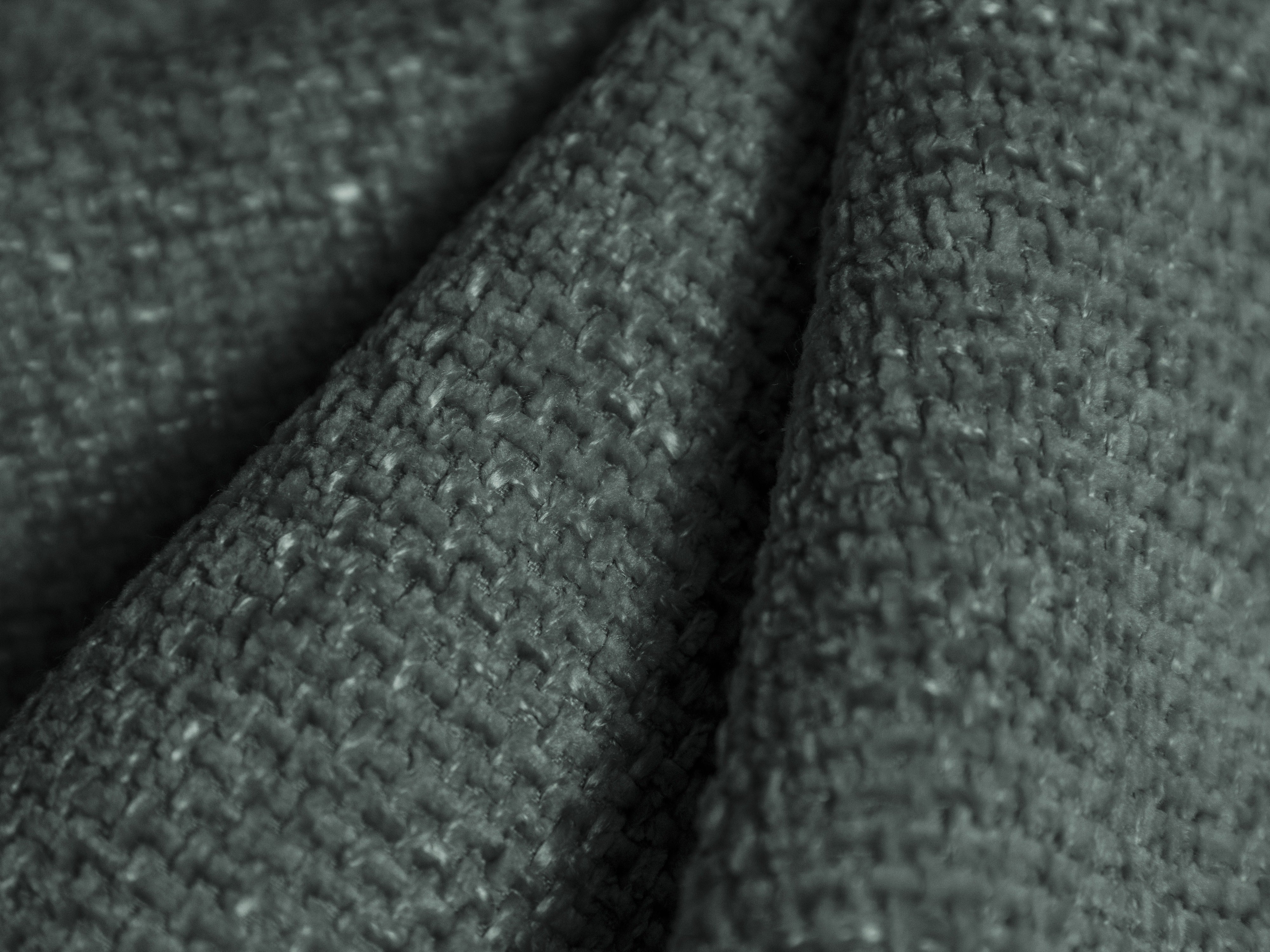 Modular corner sofa with table 3-seater right-sided MILEY petrol silky chenille