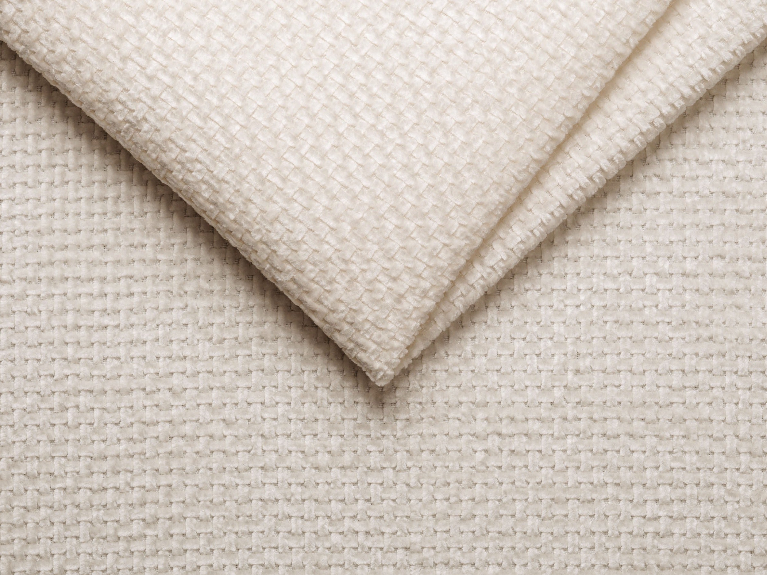 Modulární rohová sedačka se stolkem 3-místná pravostranná MILEY slonová kost s žinylkou