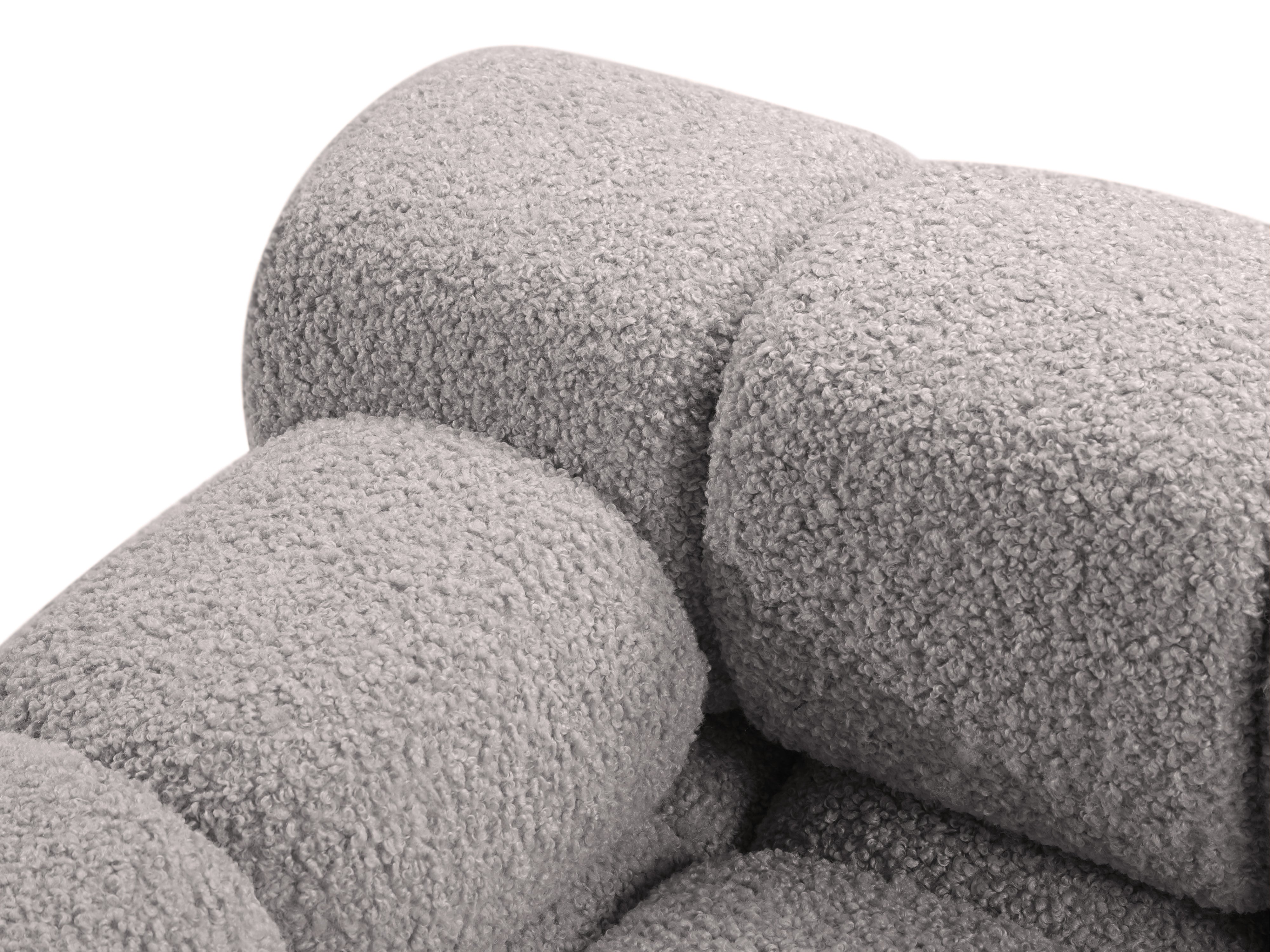 Sofa modułowa otwarta prawostronna BELLIS szary boucle