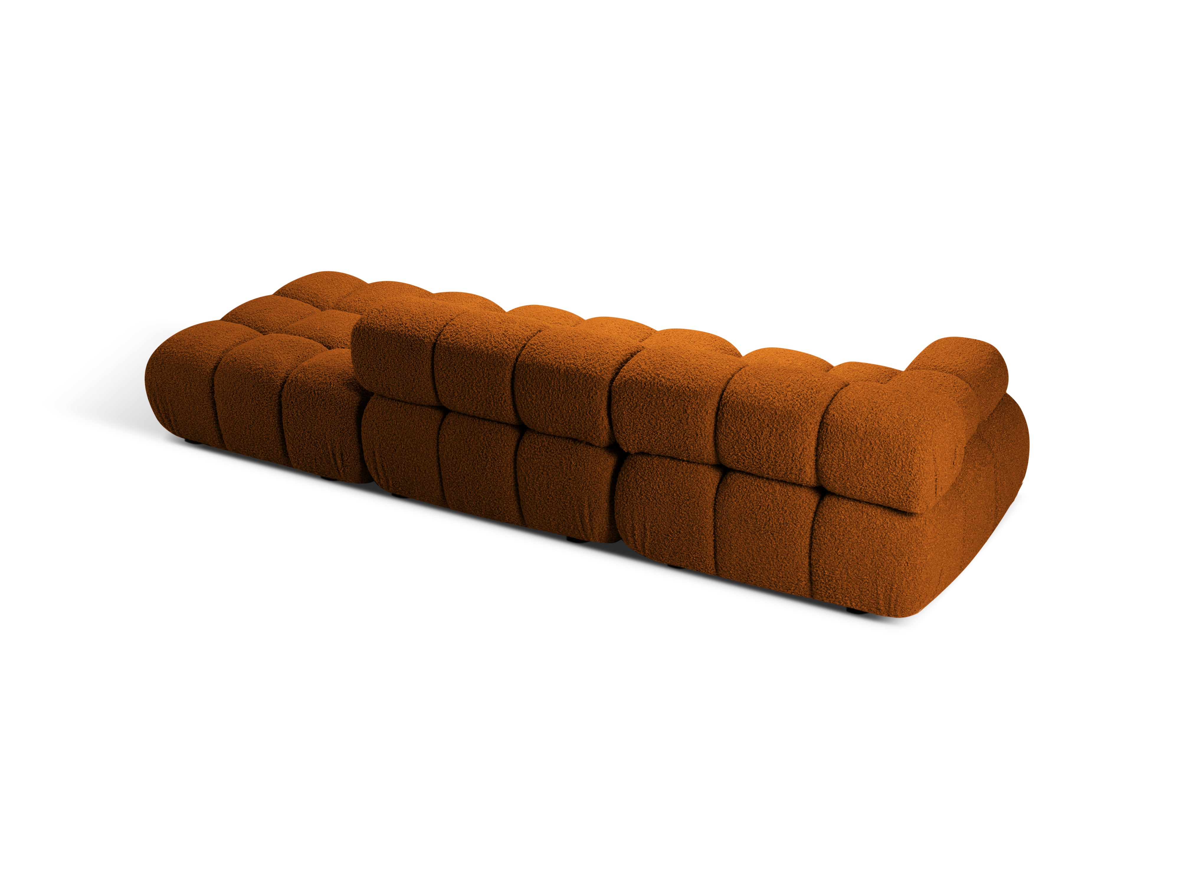 Sofa modułowa otwarta prawostronna BELLIS ceglany boucle