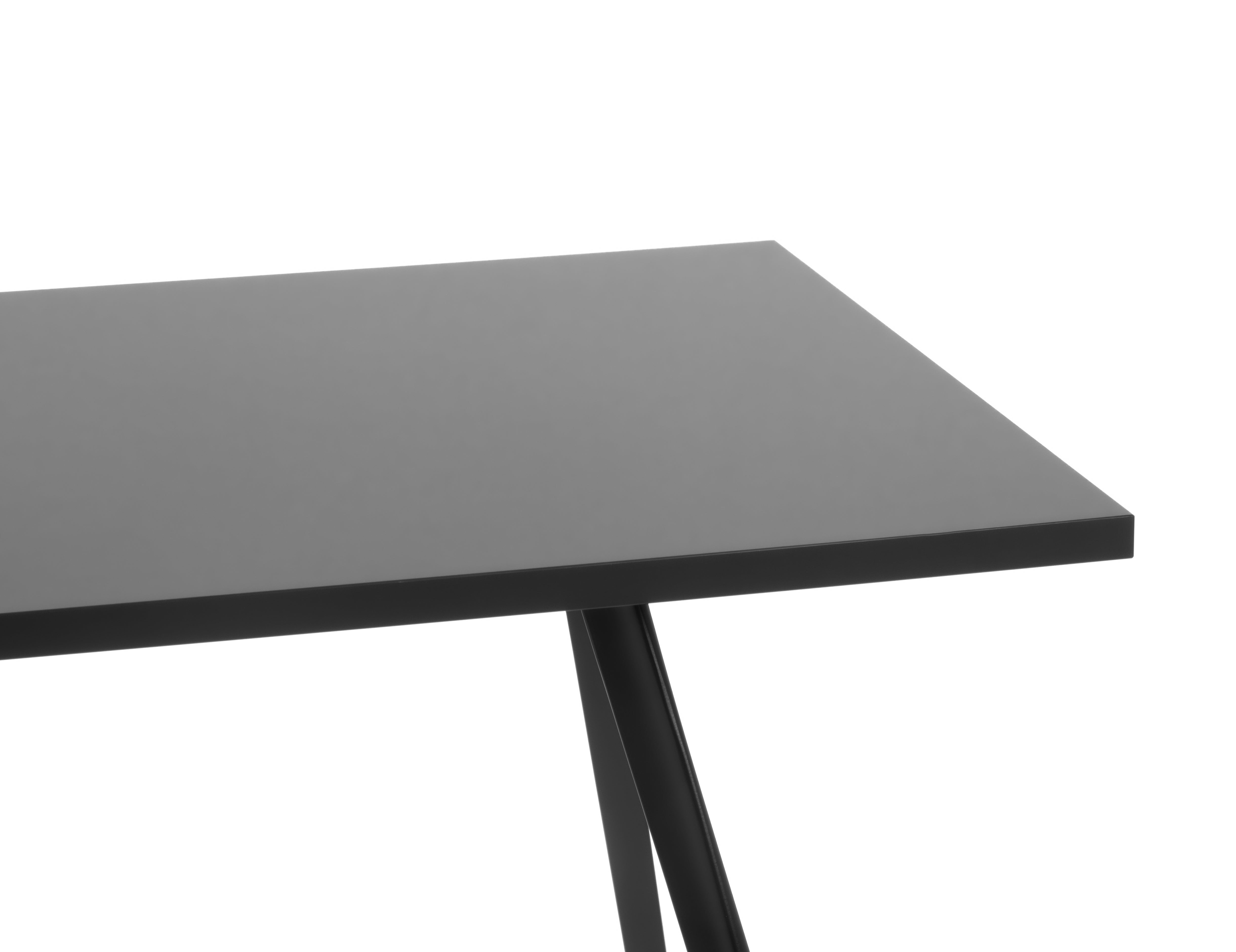 BAGUETTE desk in black with a black base