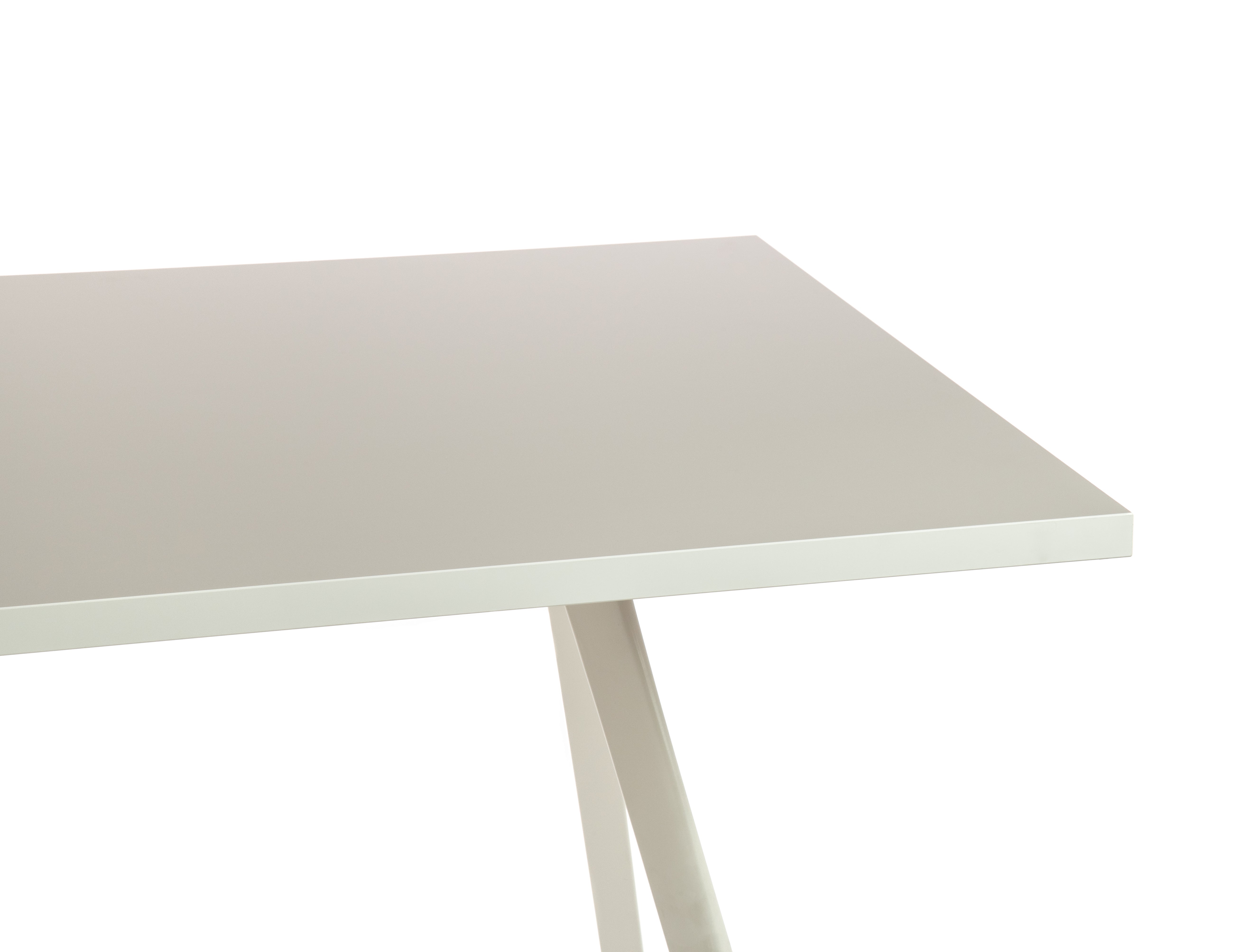 BAGUETTE beige desk with a white base