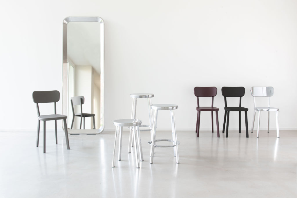 DEJA VU chair polished aluminum