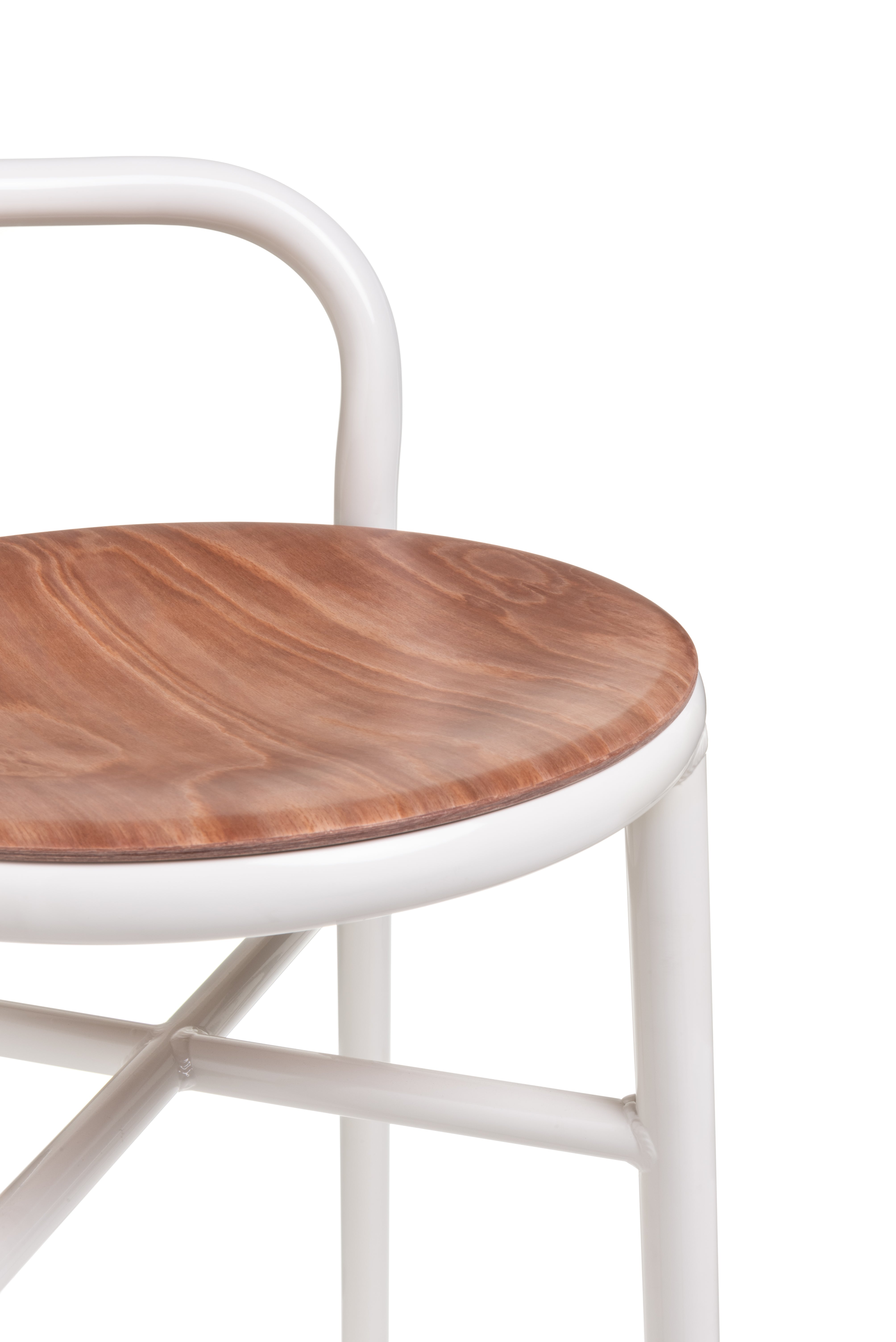 PIPE stool in light beech wood