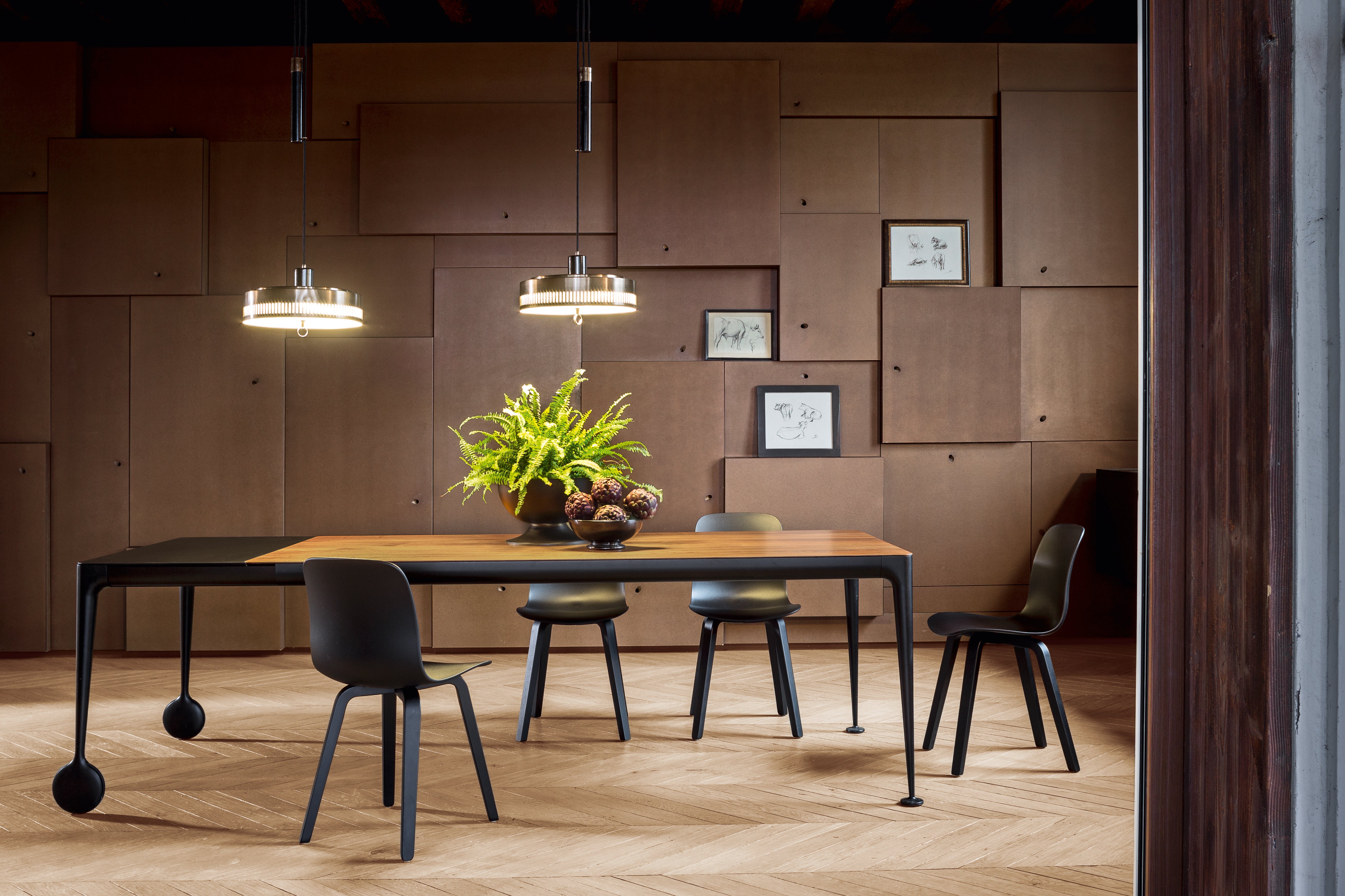 SUBSTANCE chair in brown with an ash base