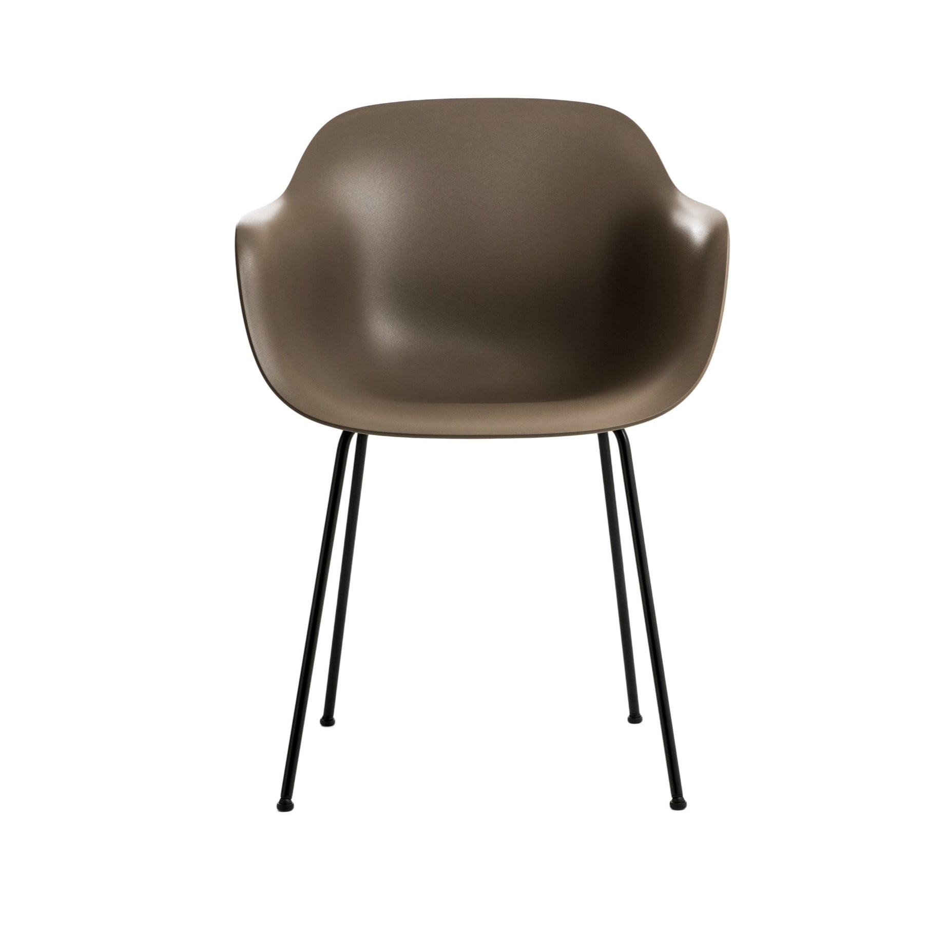 SUBSTANCE brown armchair with a metal base
