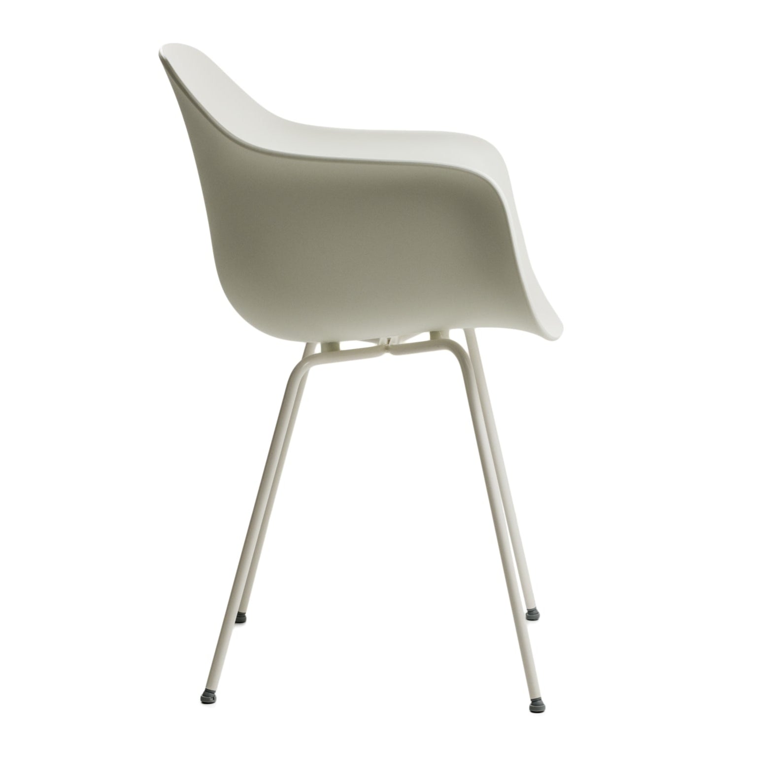 Křeslo SUBSTANCE bílé s kovovým podstavcem