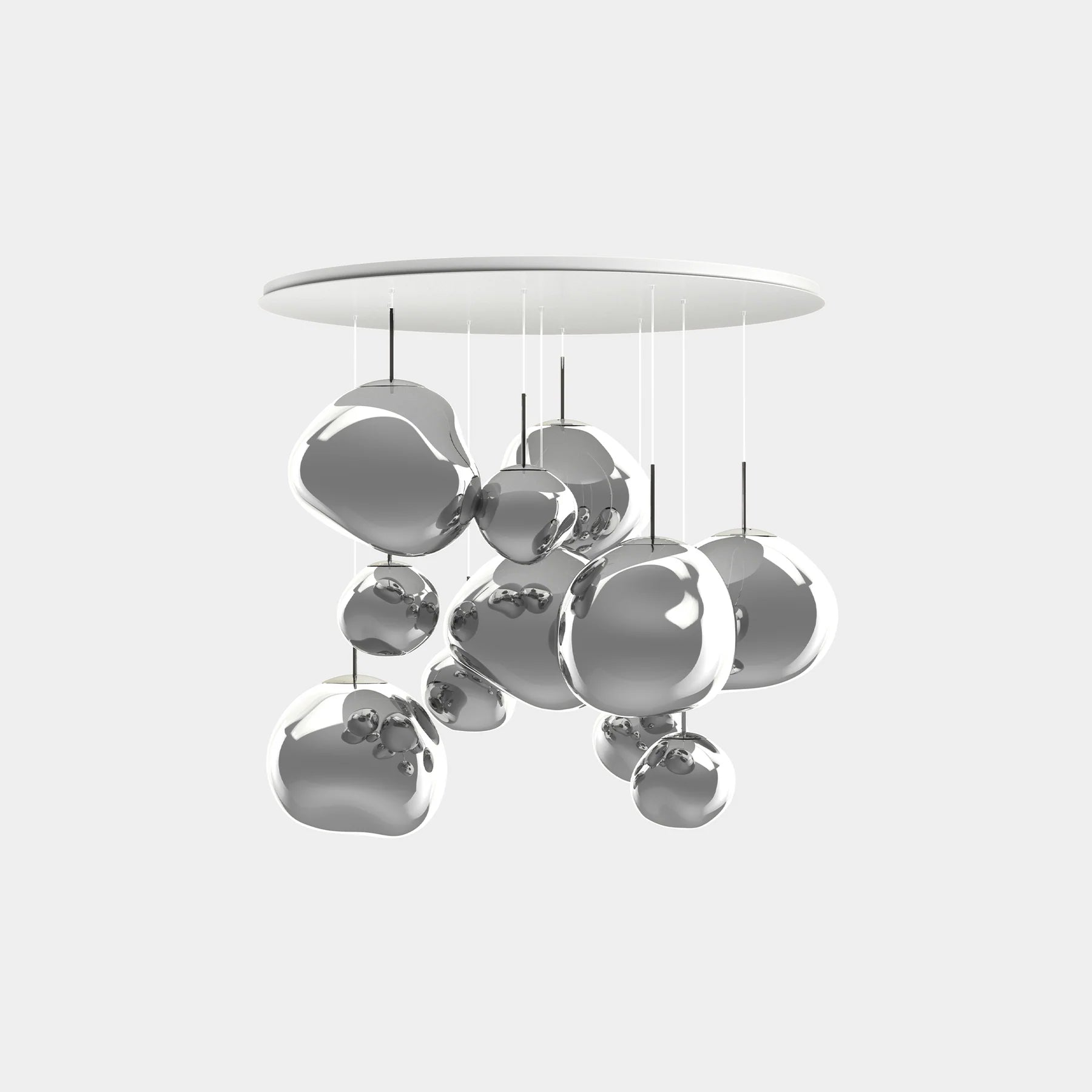MELT MEGA Silver Ceiling Lamp