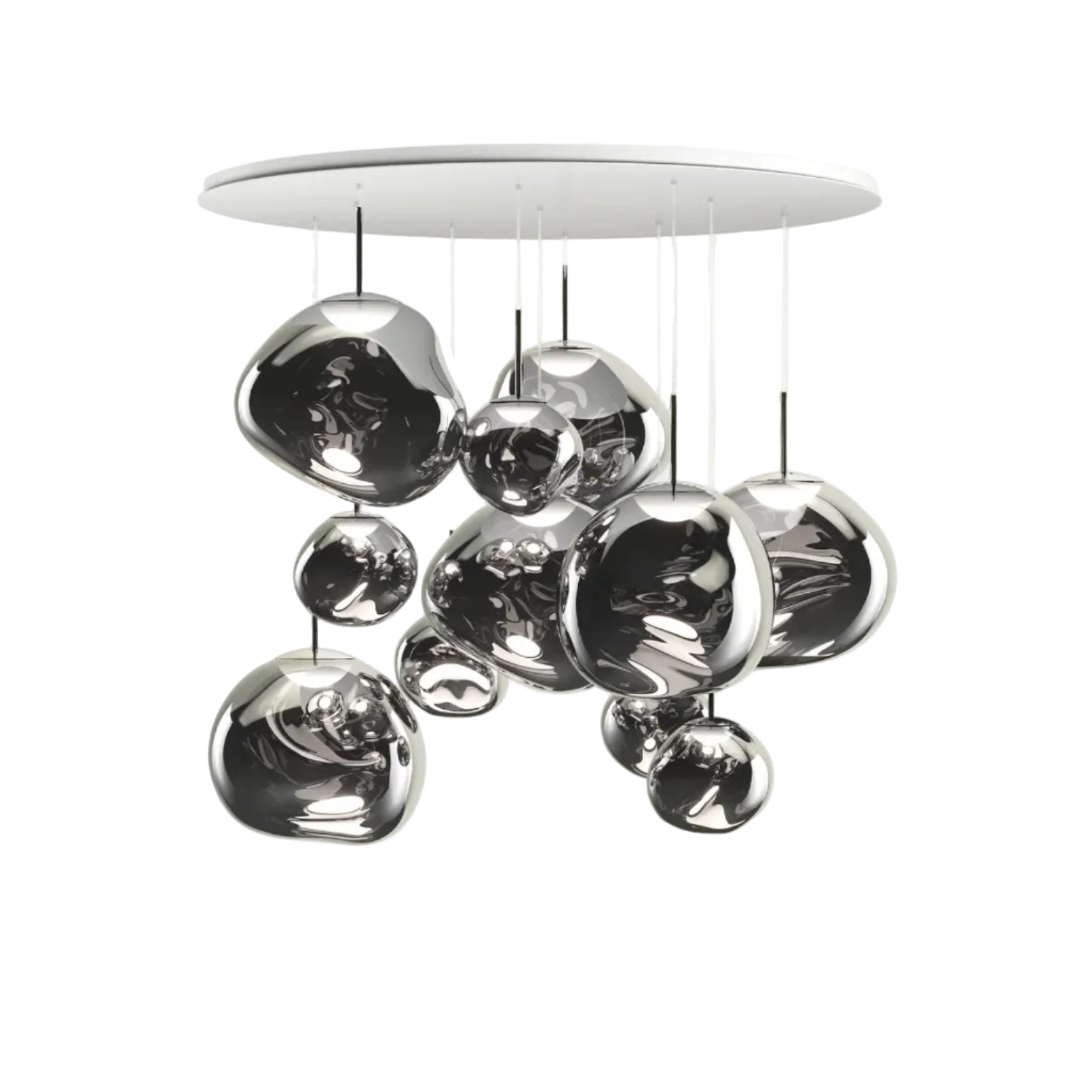 MELT MEGA Silver Ceiling Lamp