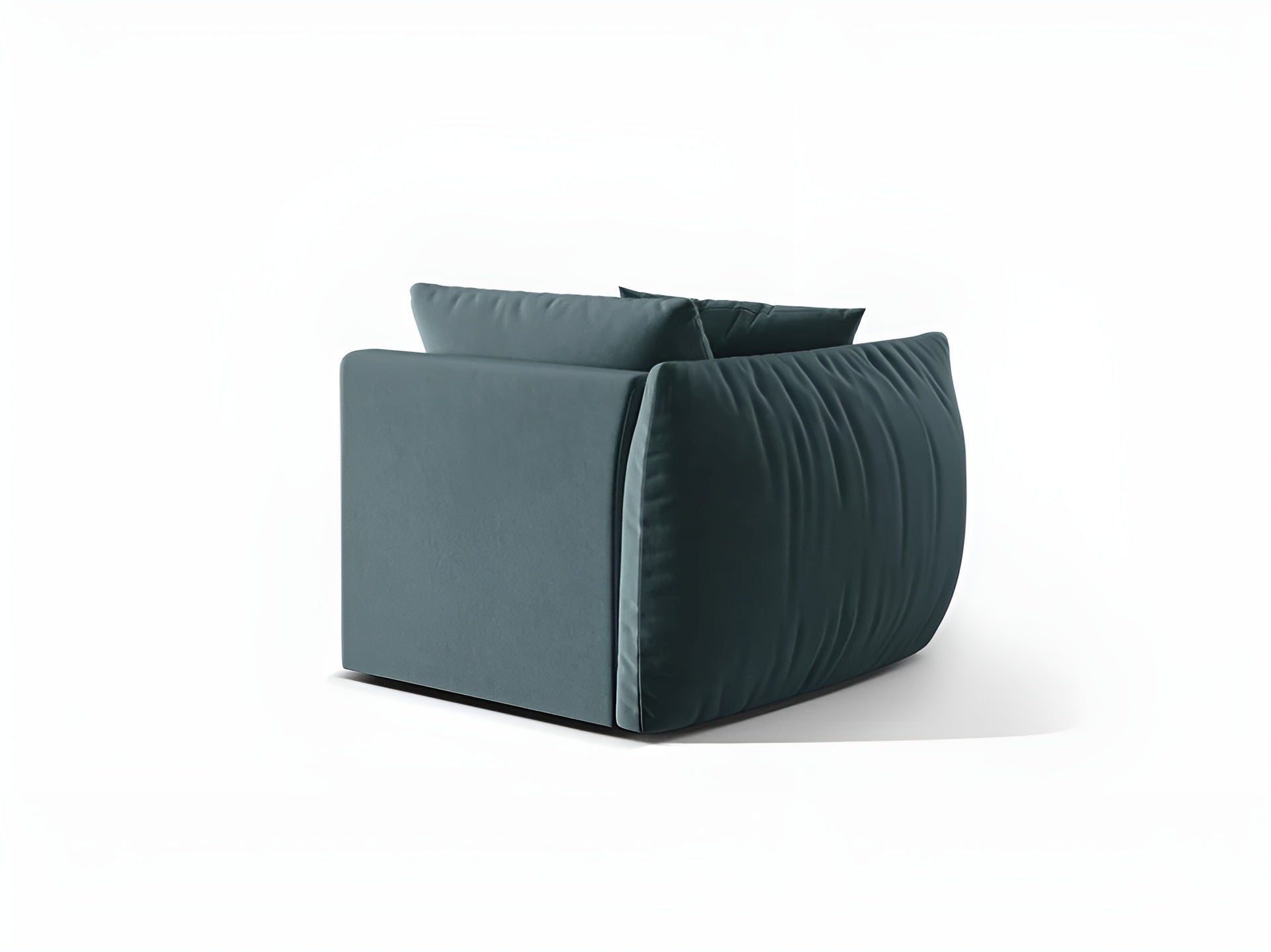 Sofabed modulární sametový CHRIS - levý prvek světle modrý