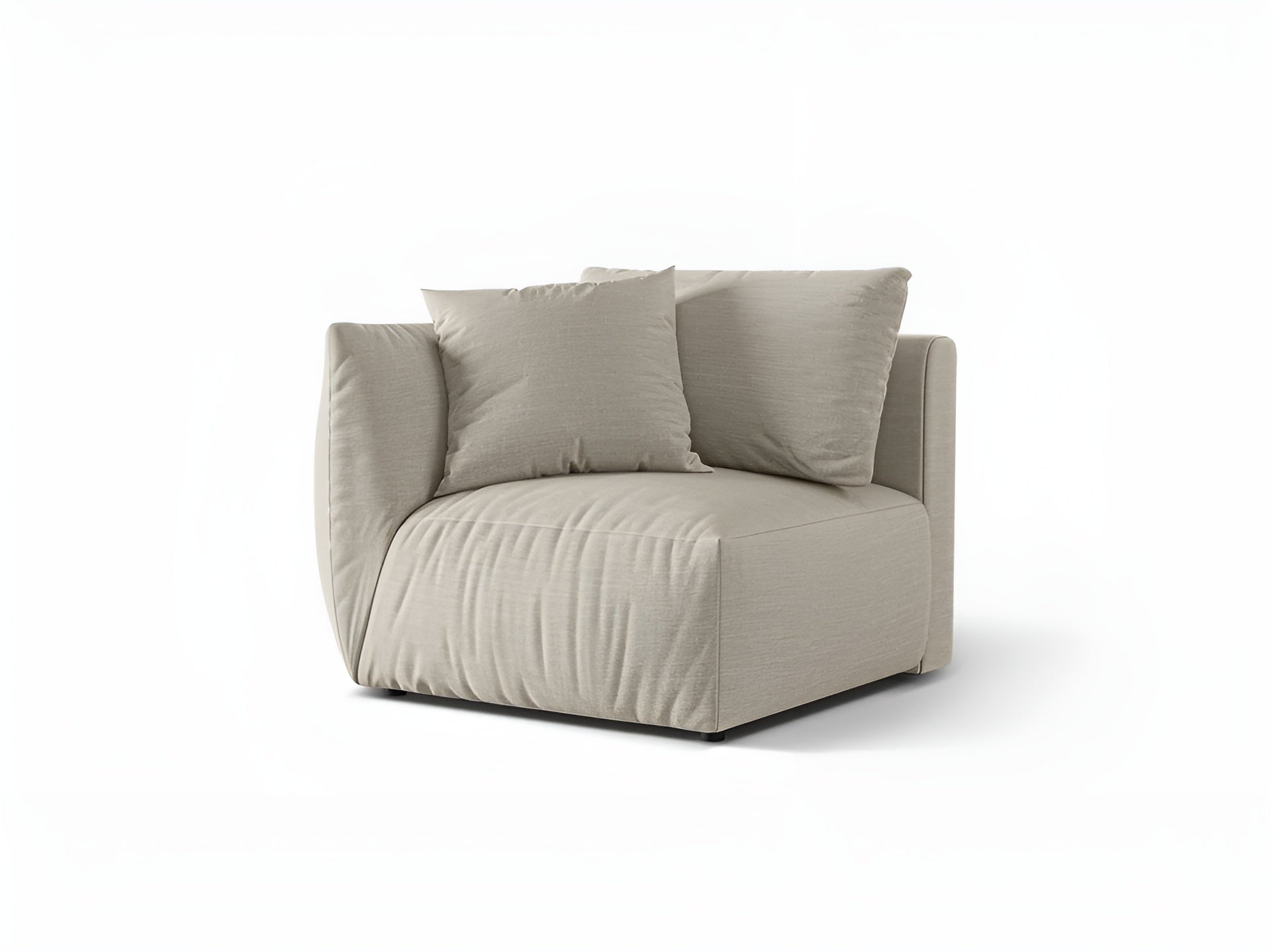 Modulární pohovka CHRIS - levý prvek krémový šenil