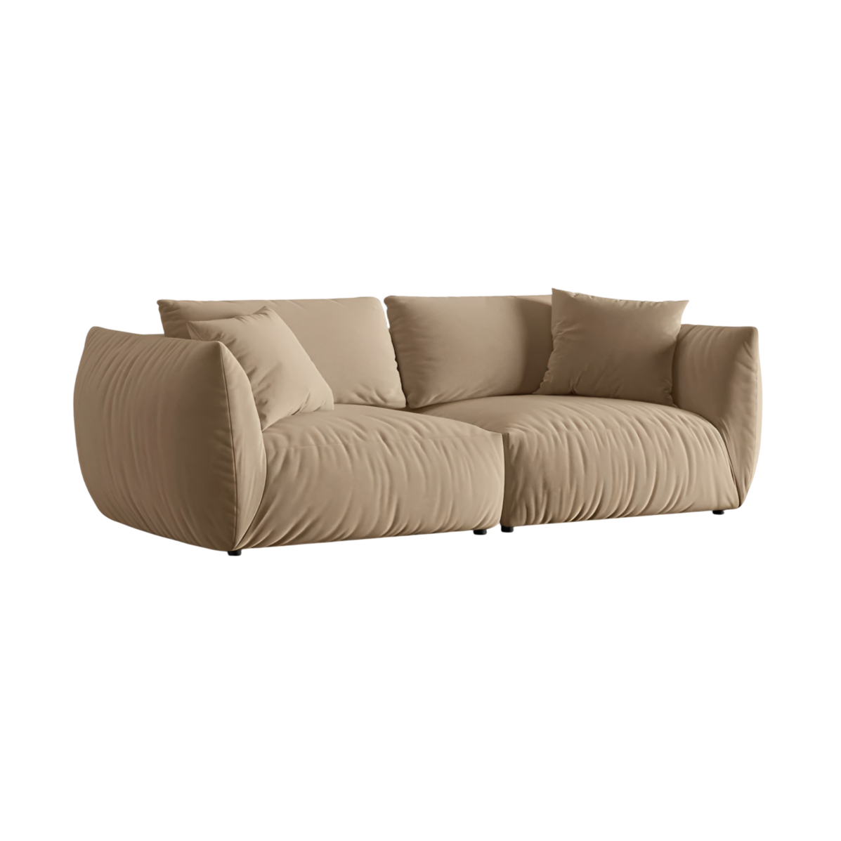 Sofa sametová 4-osobová CHRIS písková