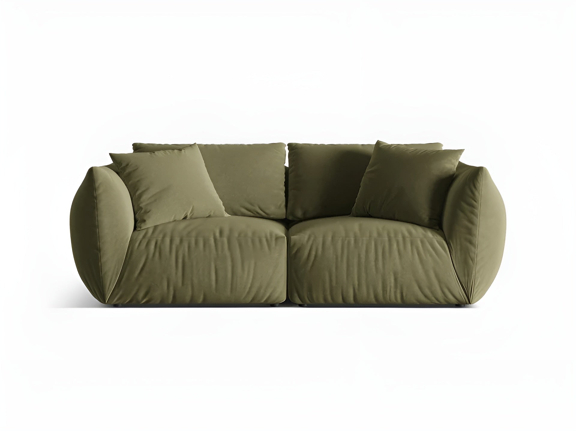Sofa sametová 3-osobová CHRIS jasnozelená