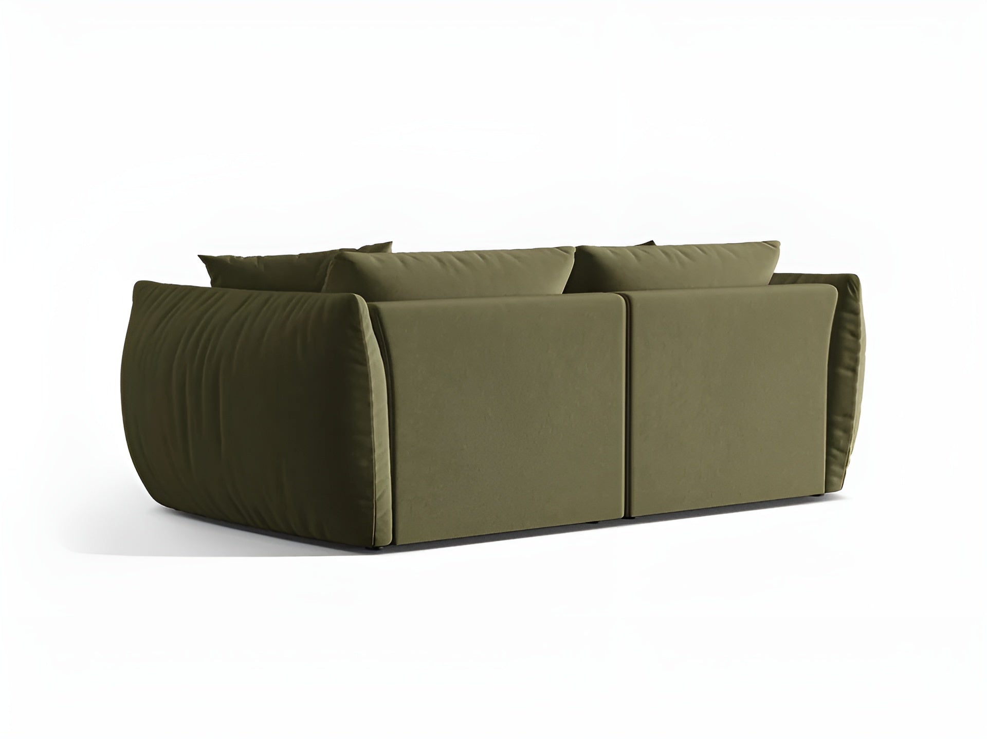 Sofa sametová 3-osobová CHRIS jasnozelená