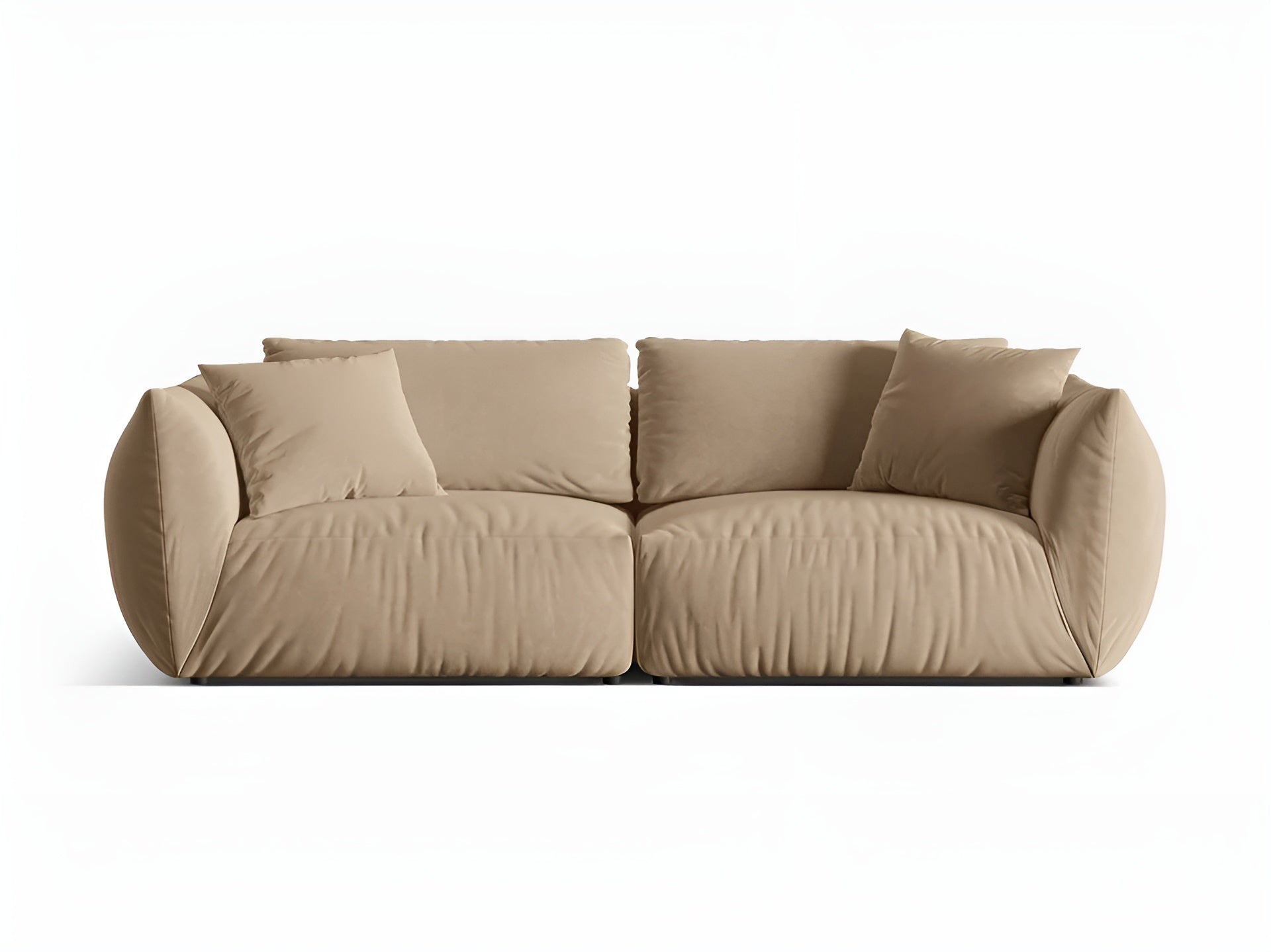 Sofa sametová 4-osobová CHRIS písková