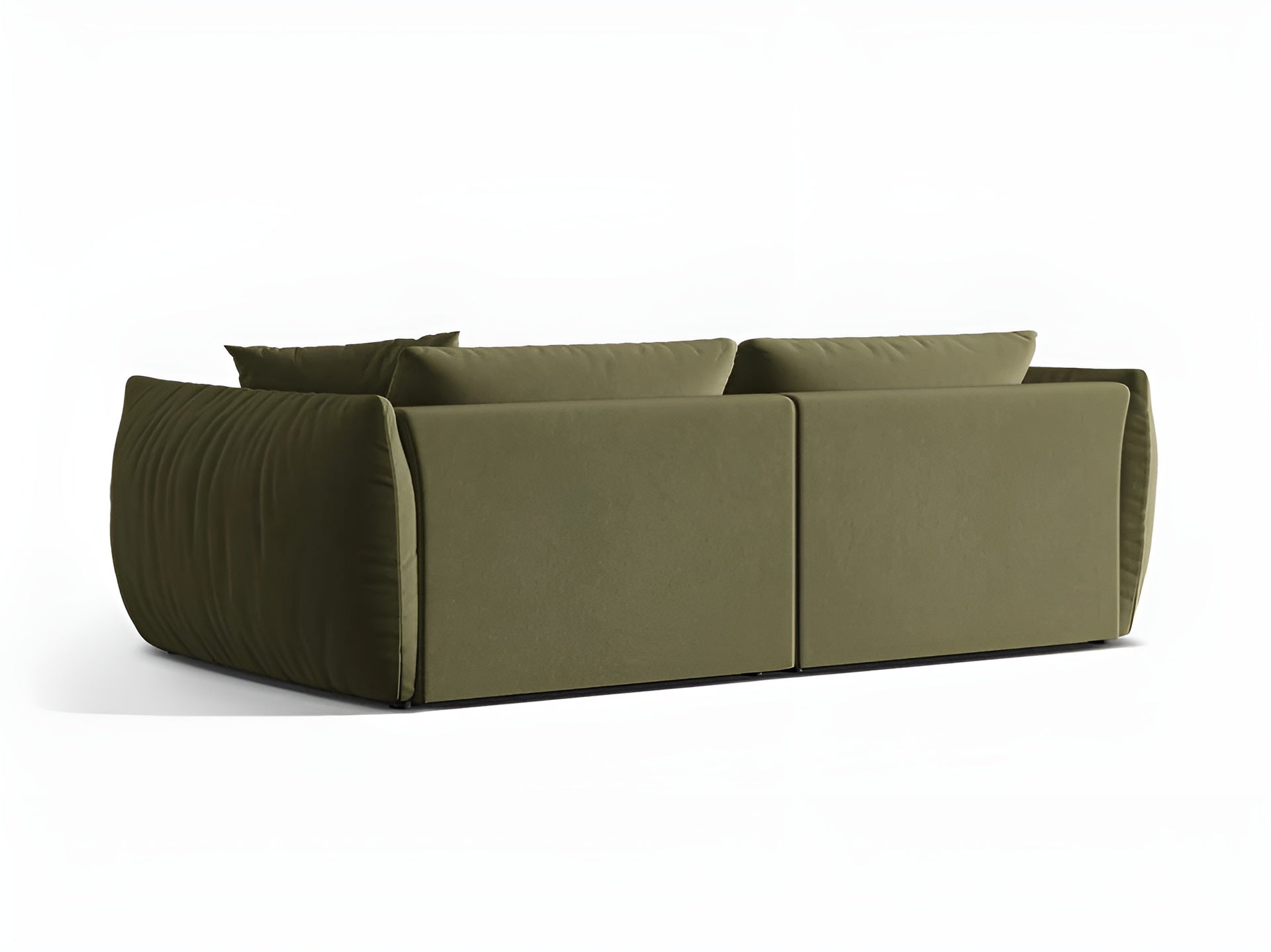 Sofa sametová 4-osobová CHRIS jasně zelená