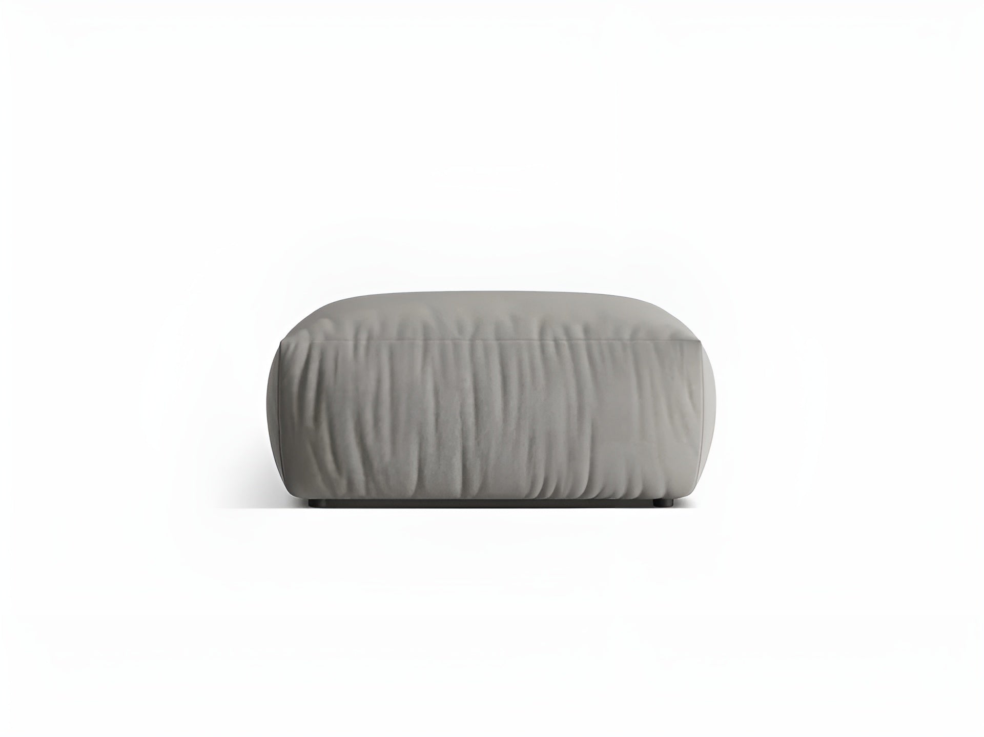 Gray velvet pouf CHRIS