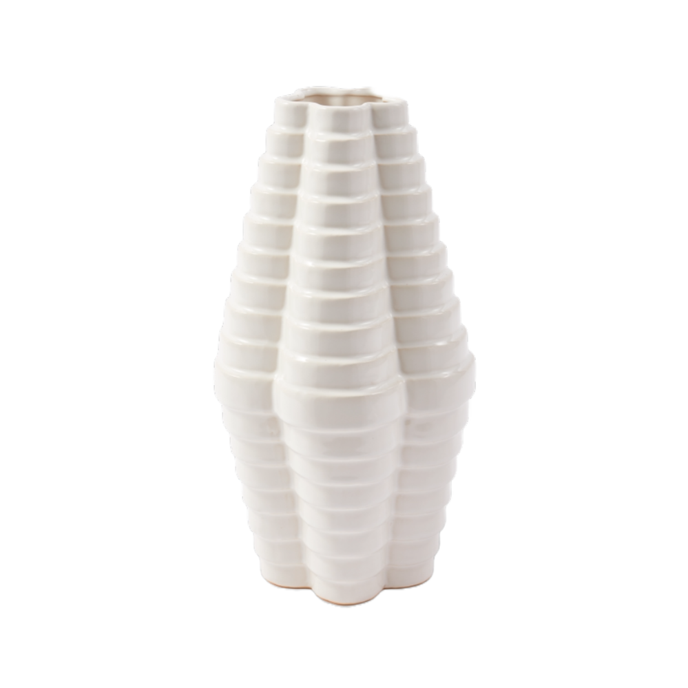 Váza MILLE-FEUILLE bílá