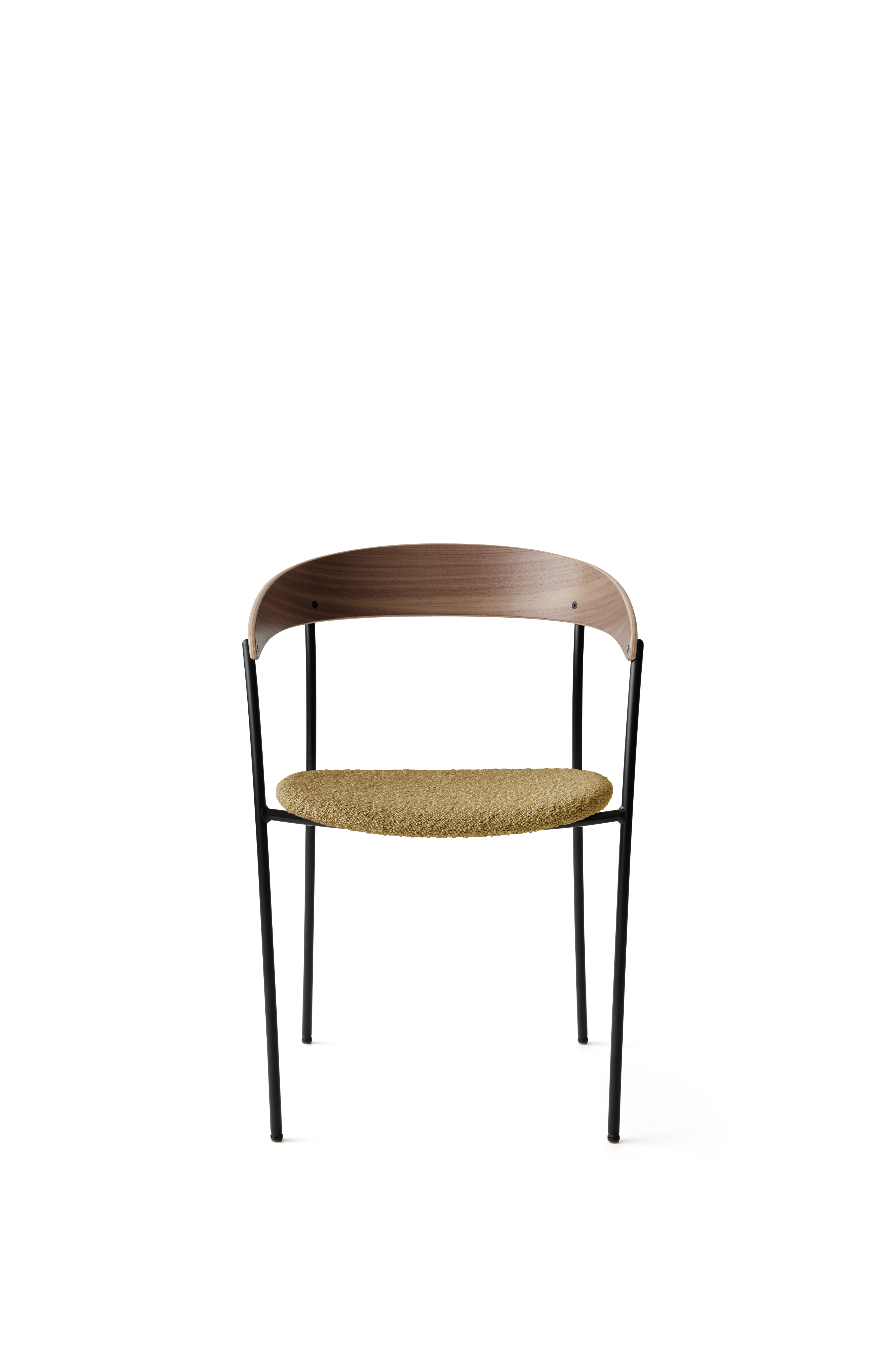 Chair with armrests Missing Upholstered with nut veneer