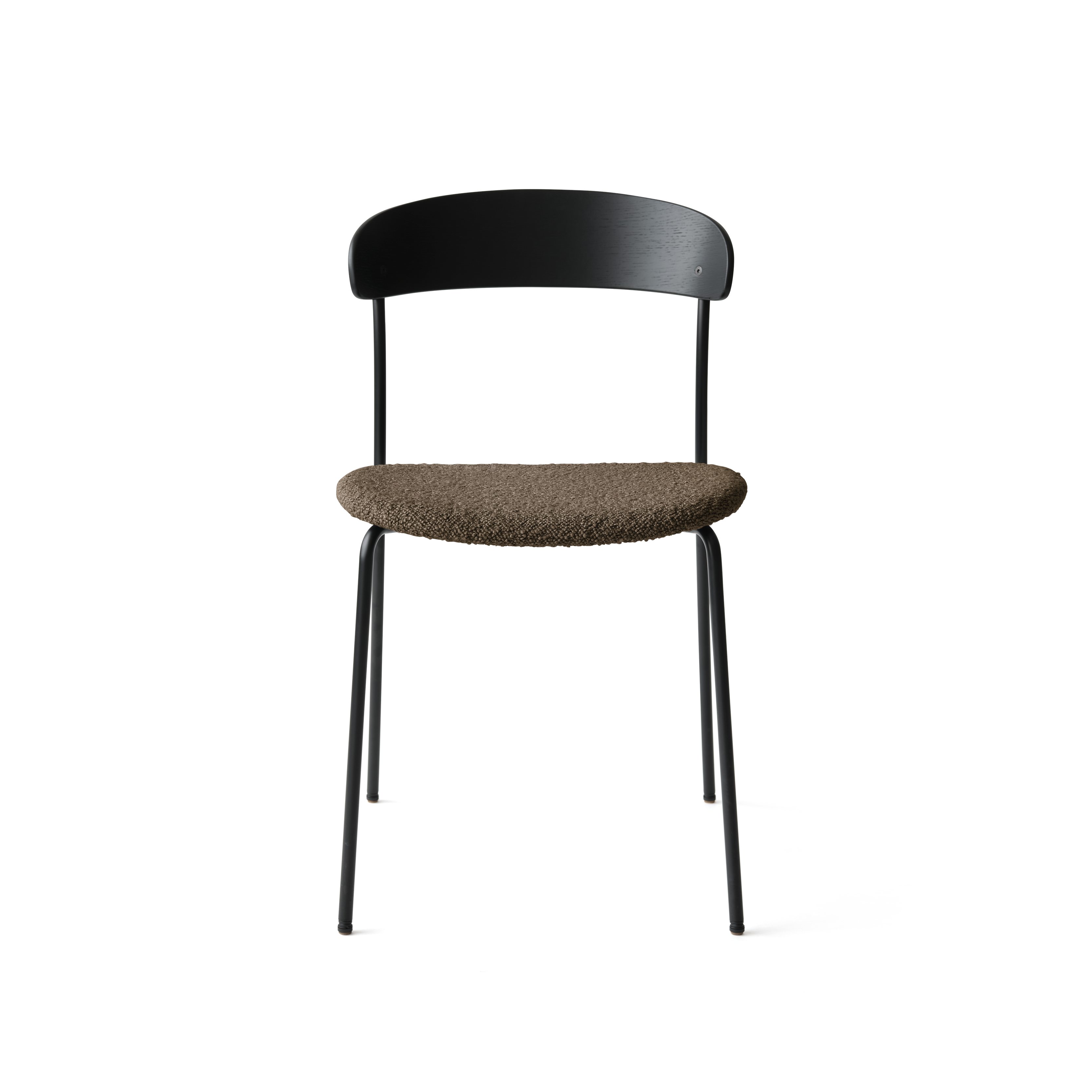 Missing upholstered chair with black ash veneer