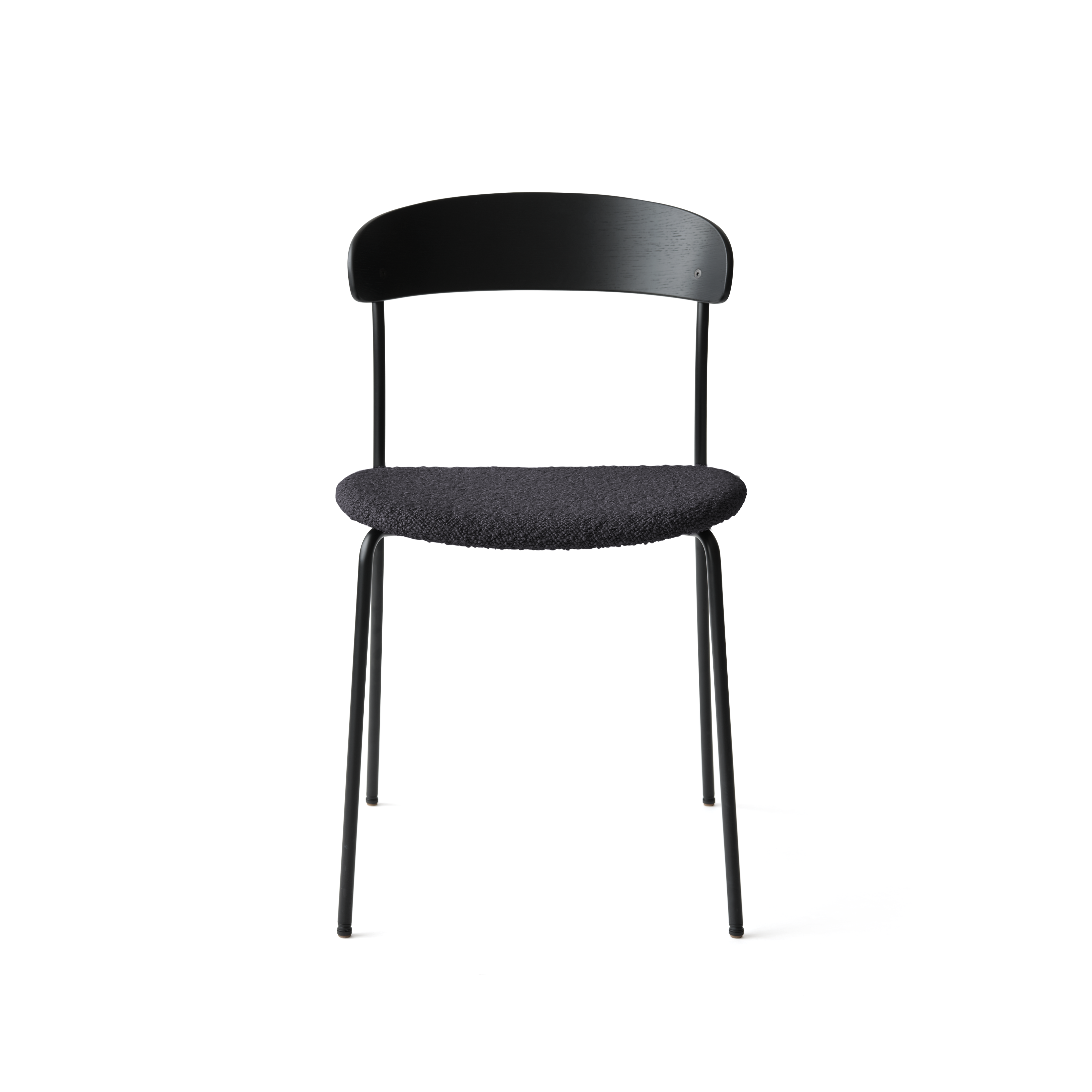 Missing upholstered chair with black ash veneer