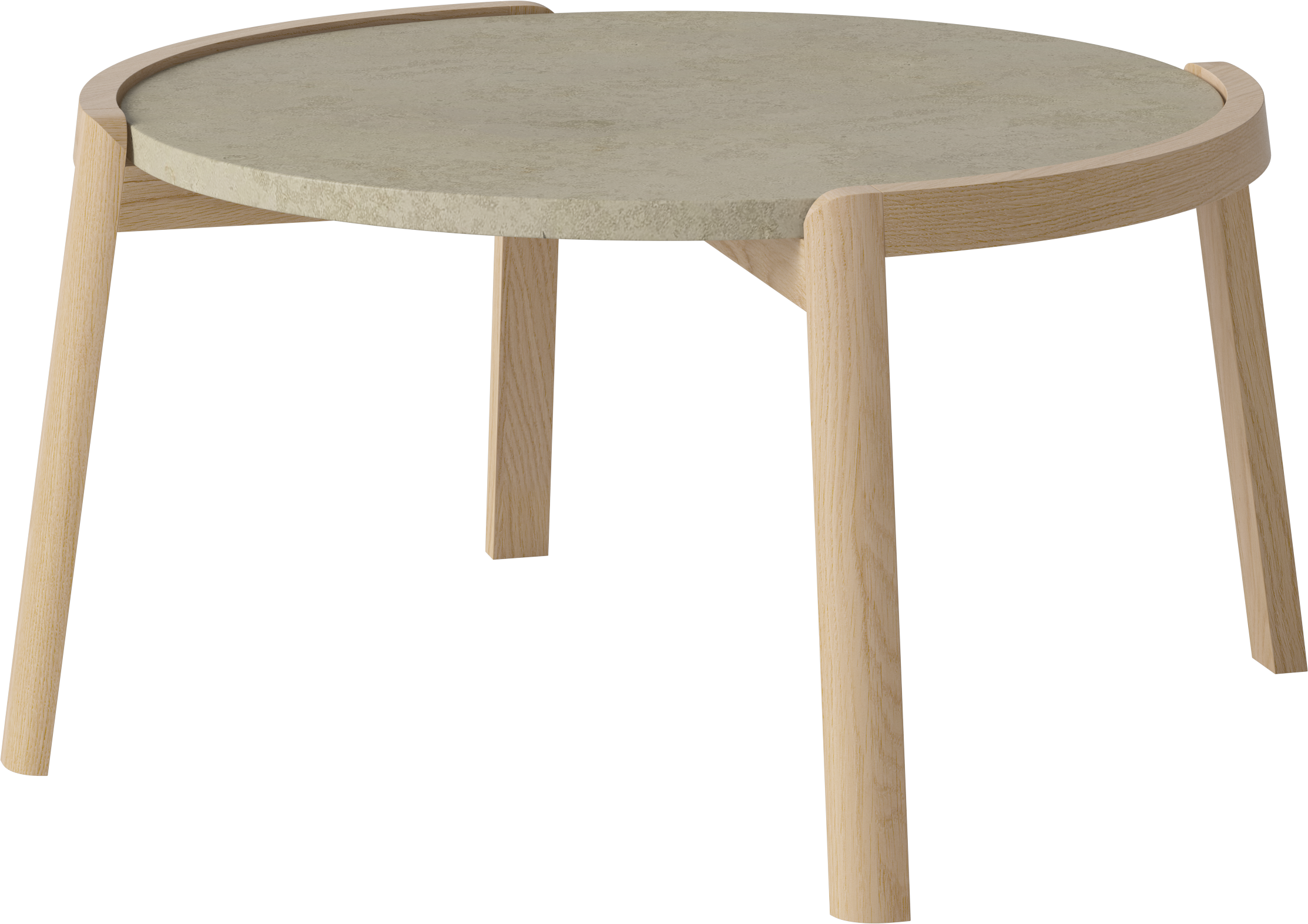 Konferenční stolek MIX mramor s bílým dubovým dřevem