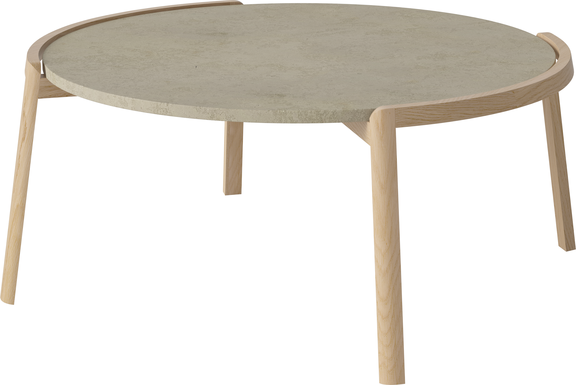 Konferenční stolek MIX mramor s bílým dubovým dřevem