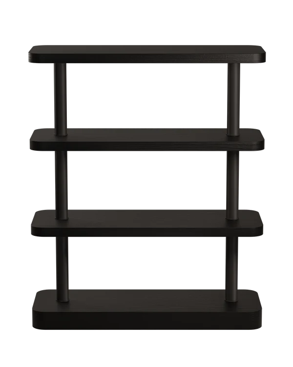 MOD black raven veneer shelf with black elements