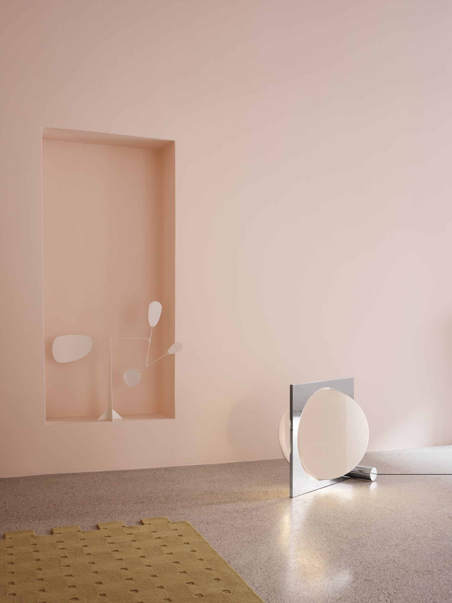 Stojací lampa MOONSETTER chromovaná
