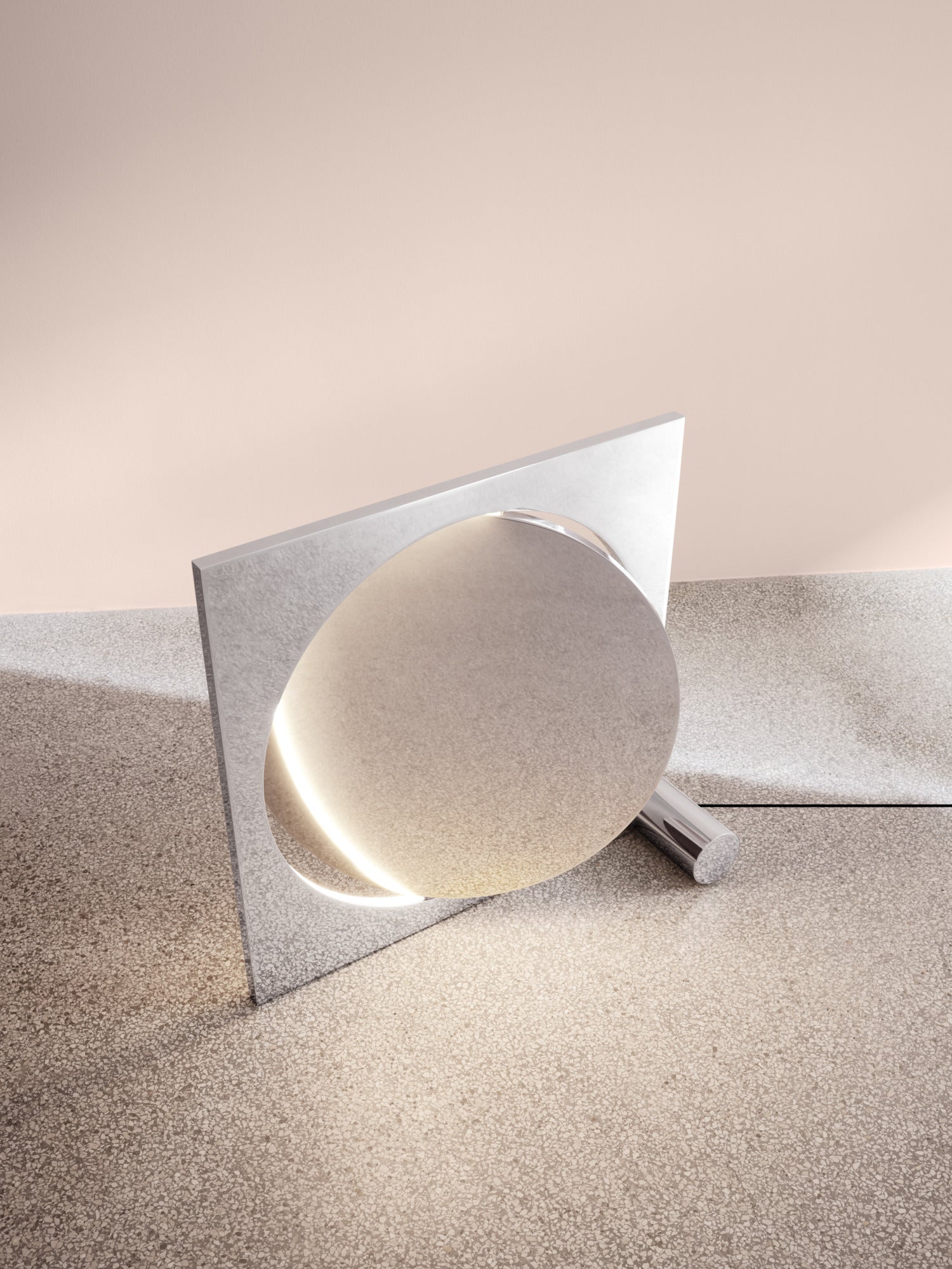 Stojací lampa MOONSETTER chromovaná