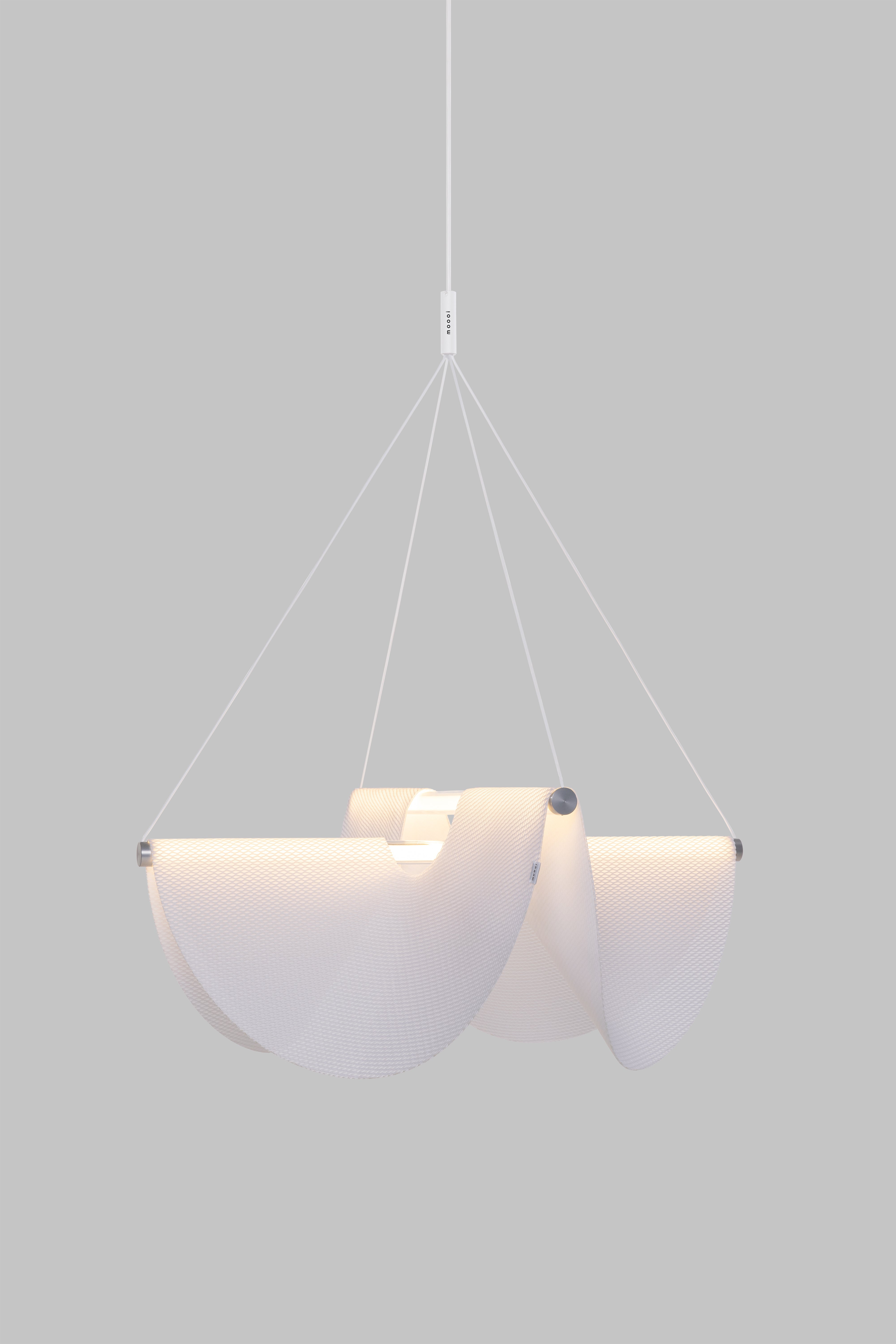 Závěsné svítidlo DRAPE LIGHT s drapovanou tkaninou