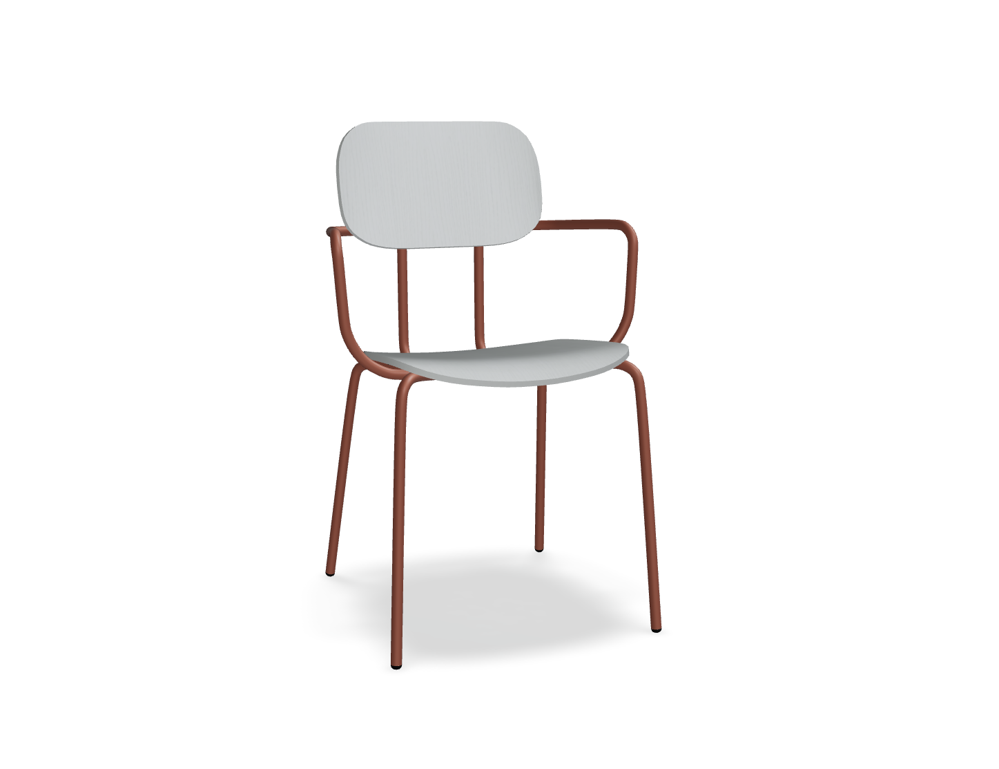 Krzesło NEW SCHOOL ceglasta podstawa – .mdd