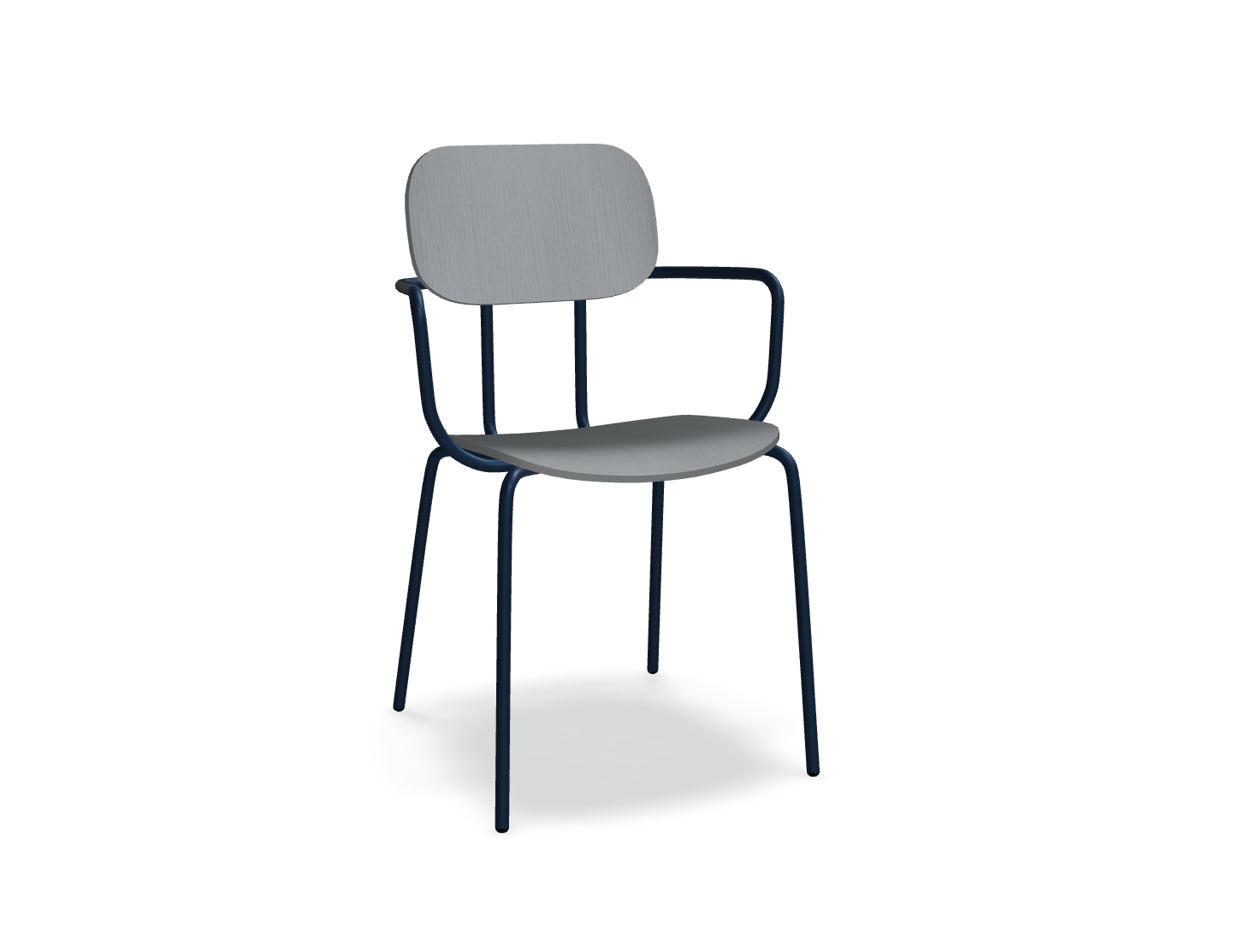 Krzesło NEW SCHOOL niebieska podstawa – .mdd
