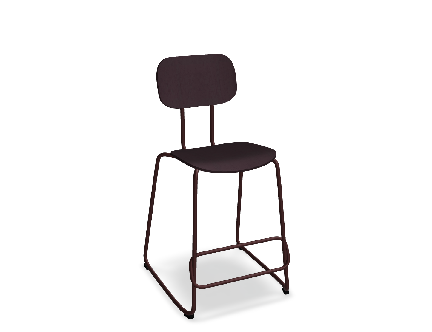 Hoker NEW SCHOOL bordowa podstawa – styl nowoczesny