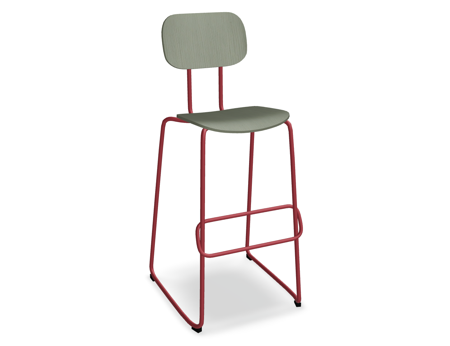 Hoker NEW SCHOOL czerwona podstawa do kuchni – styl nowoczesny