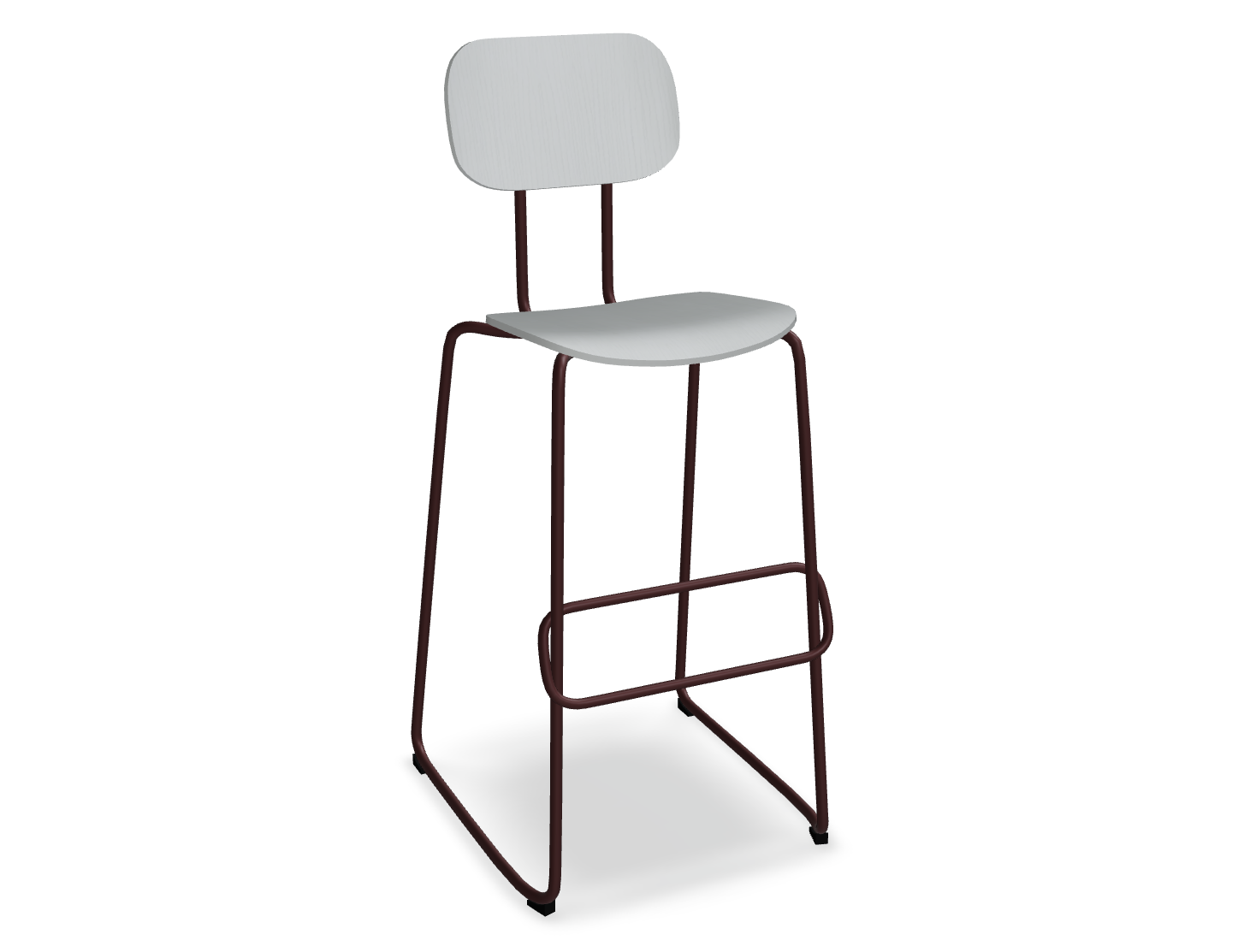 Hoker NEW SCHOOL bordowa podstawa – styl nowoczesny