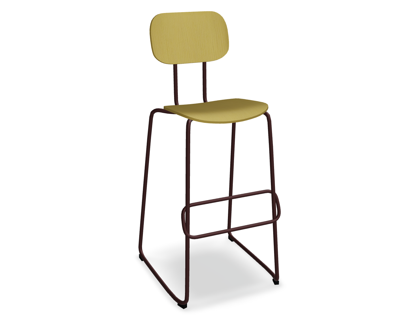 Hoker NEW SCHOOL bordowa podstawa do kuchni – styl nowoczesny