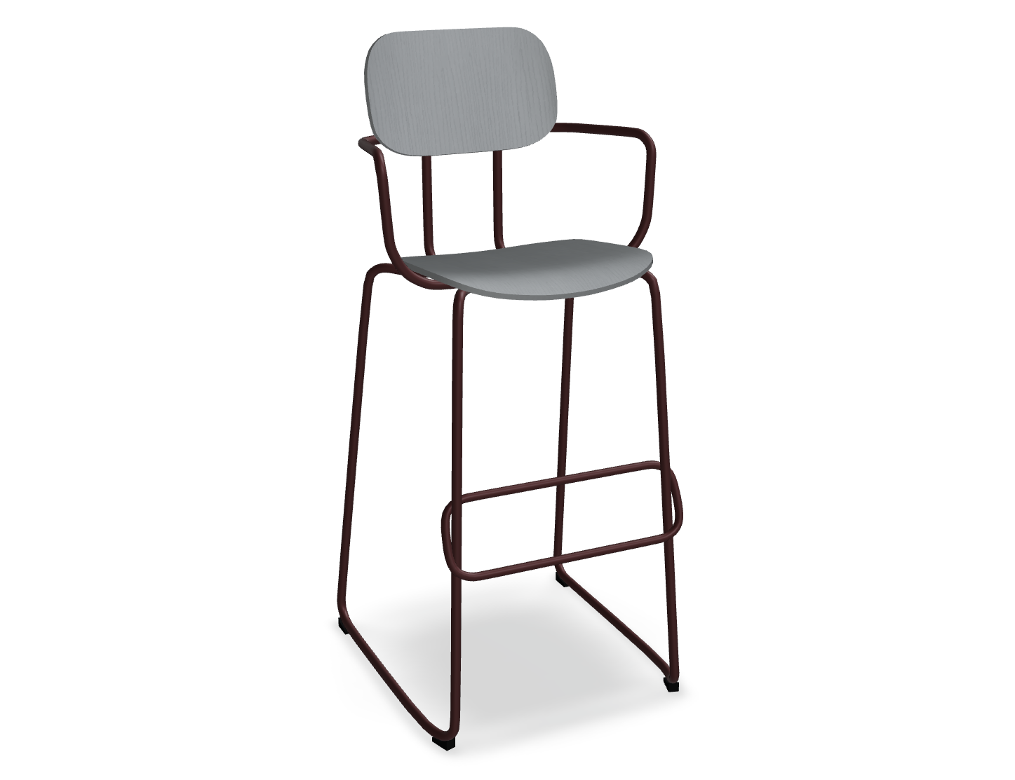 Hoker NEW SCHOOL bordowa podstawa do kuchni – styl nowoczesny