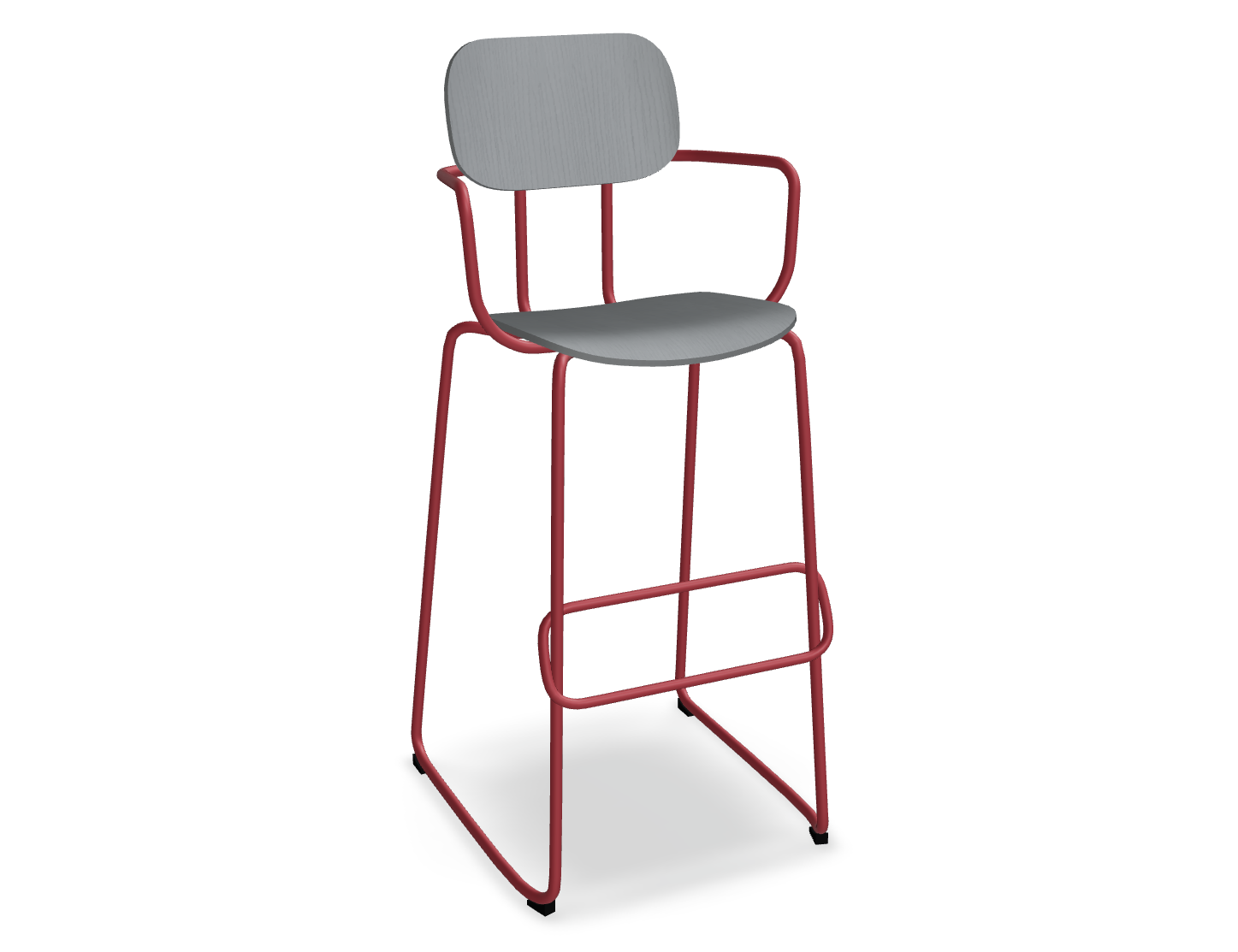 Hoker NEW SCHOOL czerwona podstawa do kuchni – styl nowoczesny