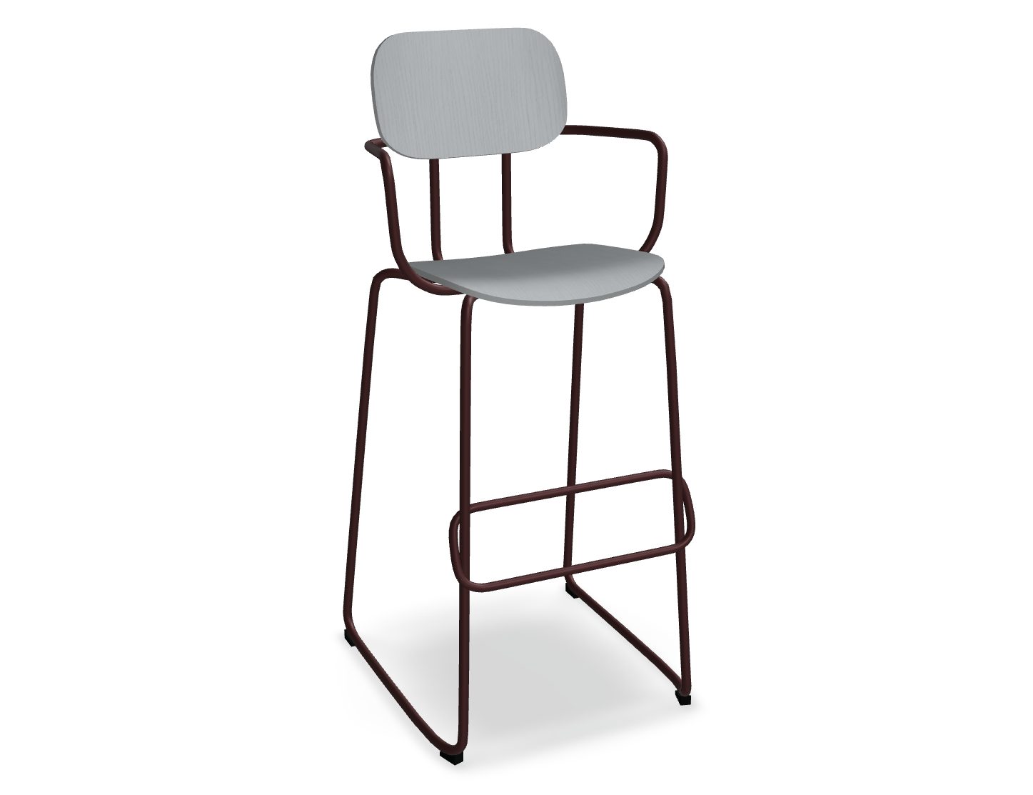 Hoker NEW SCHOOL bordowa podstawa – styl nowoczesny