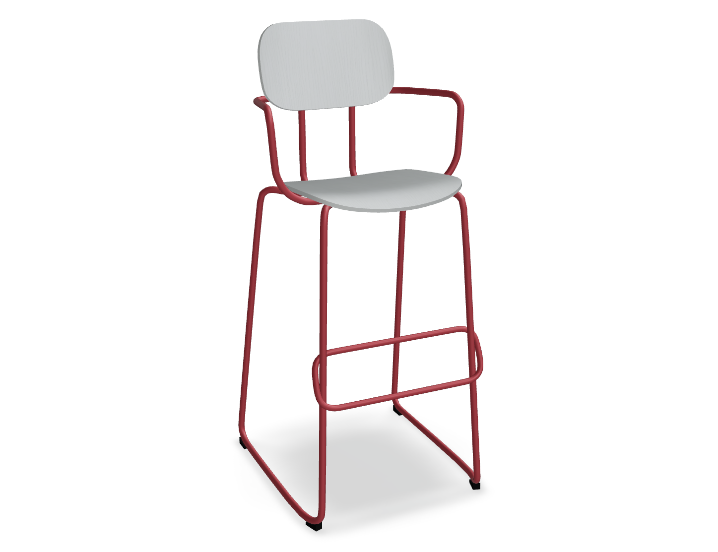 Hoker NEW SCHOOL czerwona podstawa – styl nowoczesny