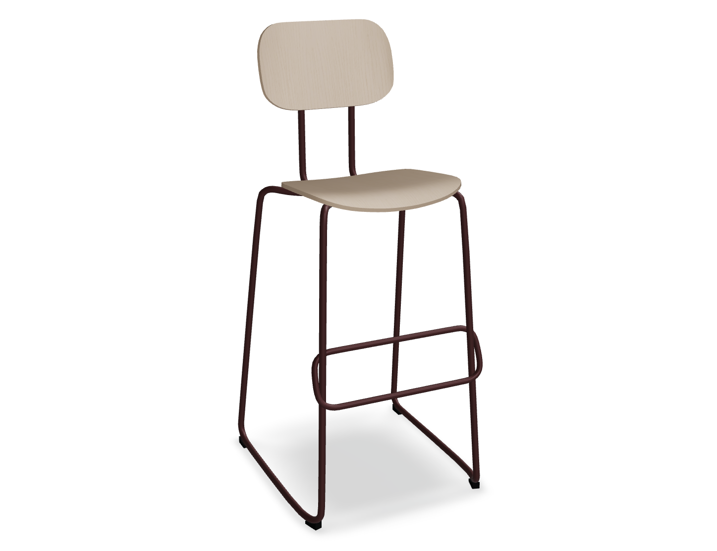 Hoker NEW SCHOOL bordowa podstawa do kuchni – styl nowoczesny