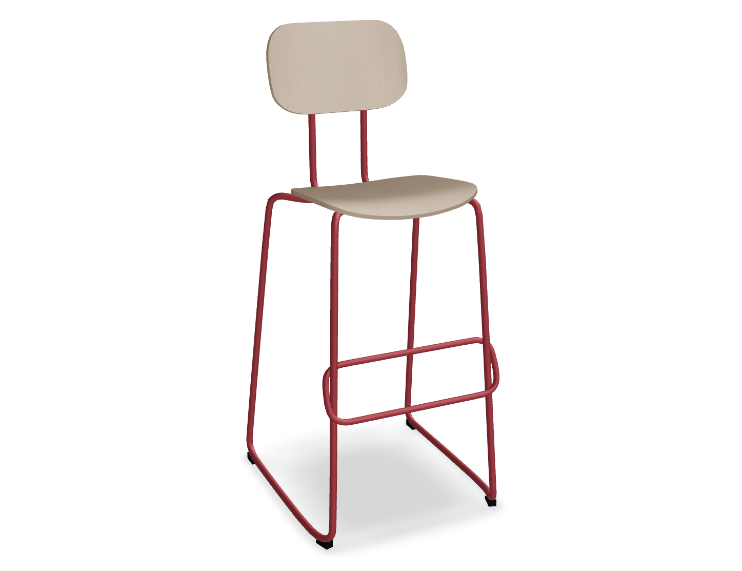 Hoker NEW SCHOOL czerwona podstawa – styl nowoczesny