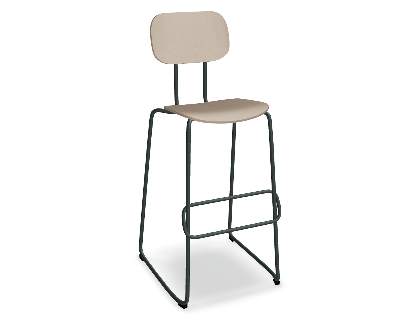 Hoker NEW SCHOOL ciemnozielona podstawa do kuchni – styl nowoczesny