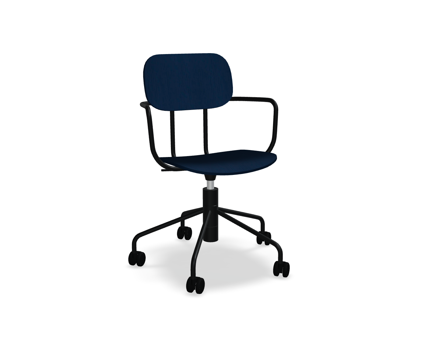 Krzesło biurowe NEW SCHOOL czarna regulowana podstawa – .mdd