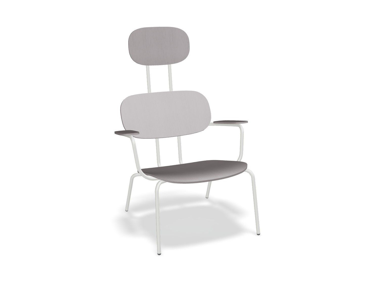 Fotel z zagłówkiem NEW SCHOOL LOUNGE perłowa podstawa do salonu – .mdd