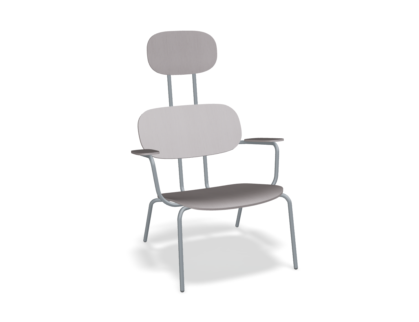 Fotel z zagłówkiem NEW SCHOOL LOUNGE ciemnoszara podstawa do salonu – .mdd
